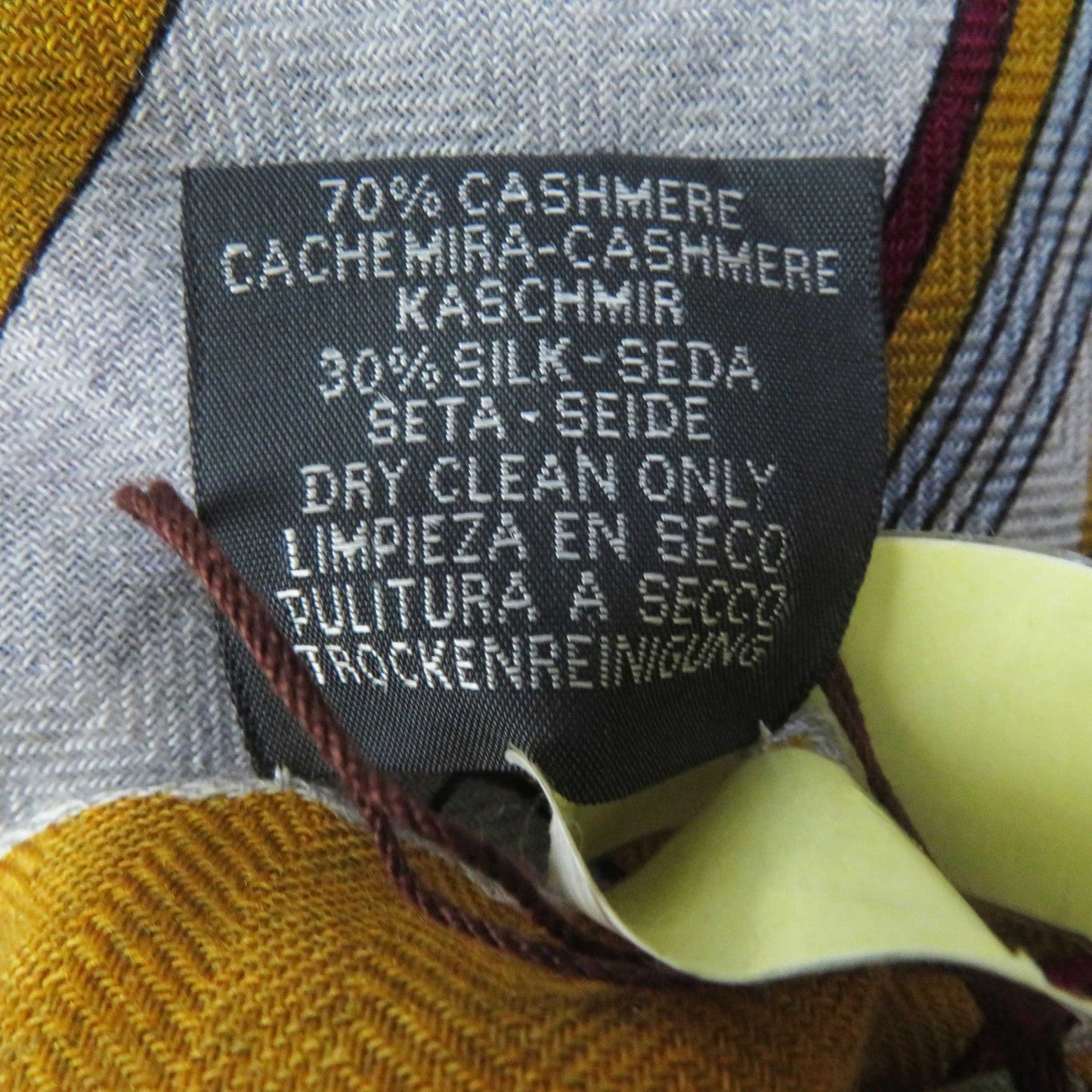 HERMES Stall cashmere Multi Grand Tralala Carre140