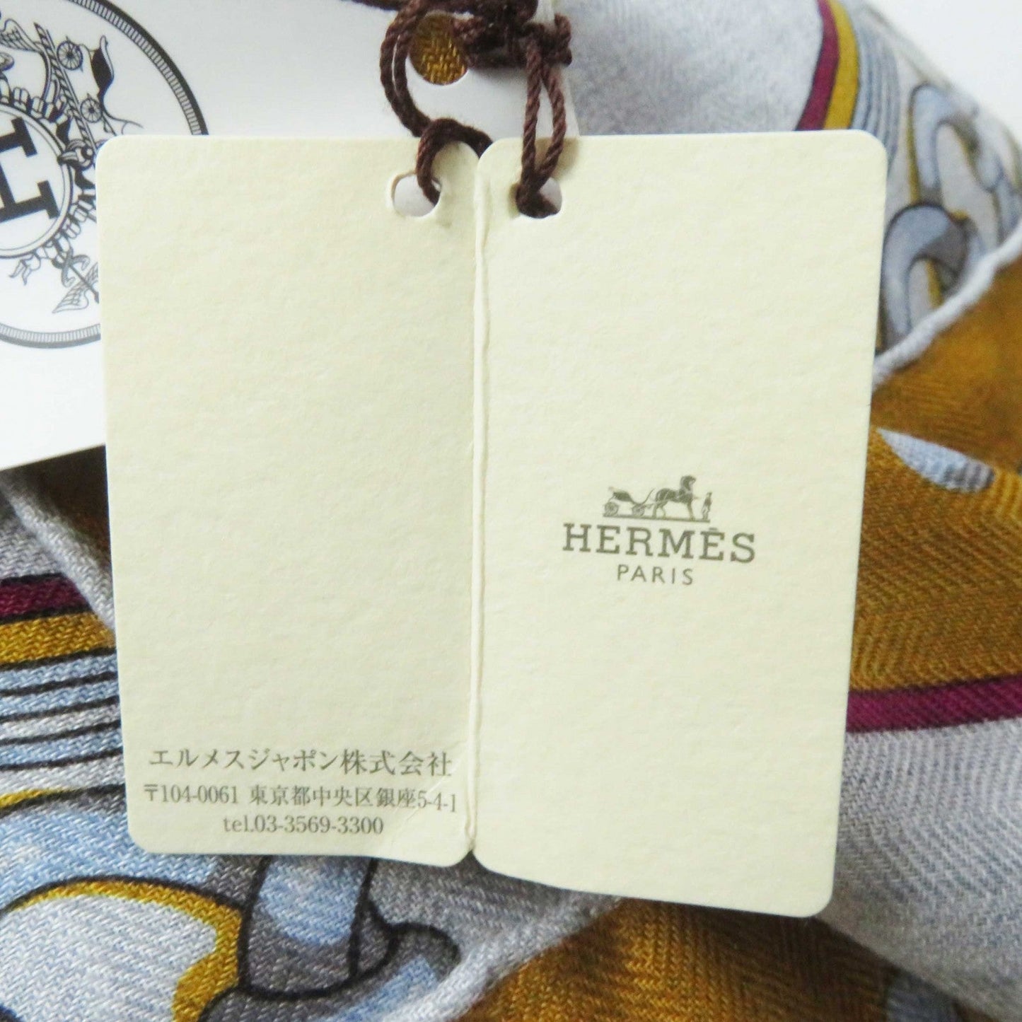 HERMES Stall cashmere Multi Grand Tralala Carre140