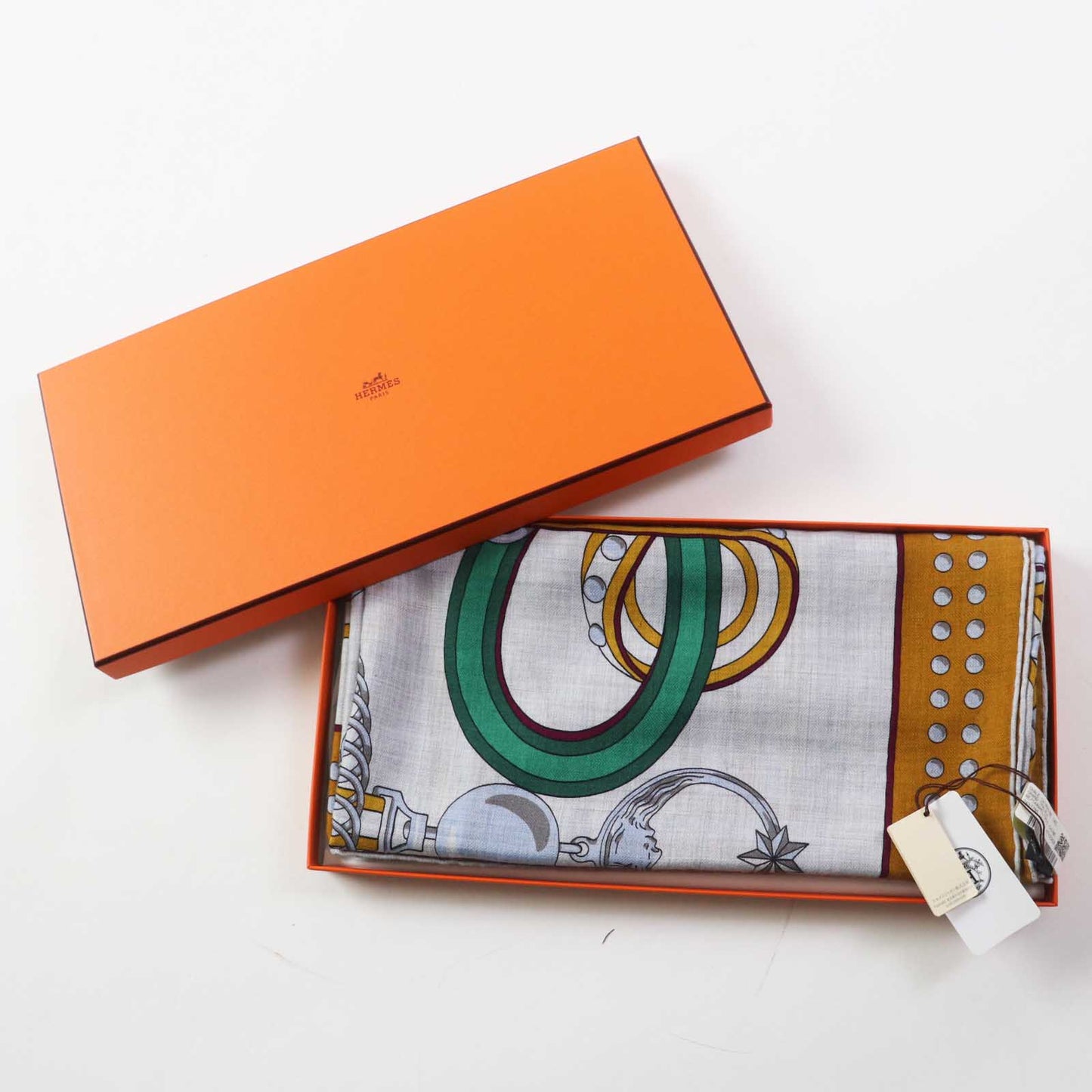 HERMES Stall cashmere Multi Grand Tralala Carre140