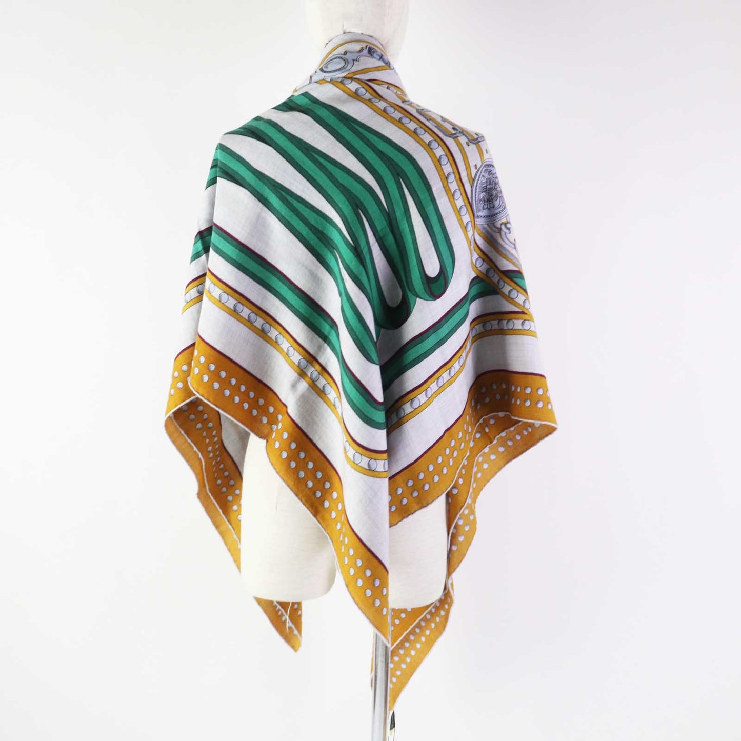 HERMES Stall cashmere Multi Grand Tralala Carre140