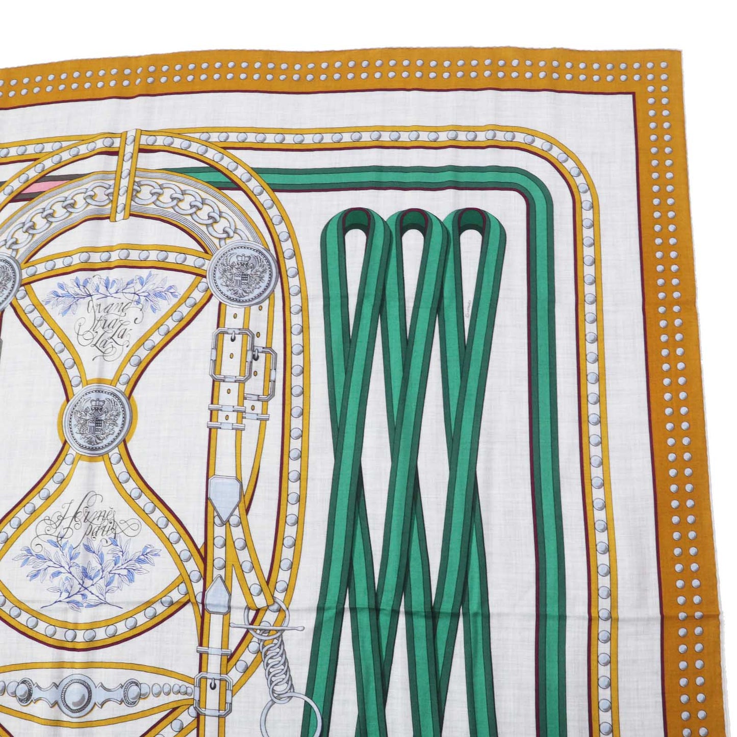 HERMES Stall cashmere Multi Grand Tralala Carre140