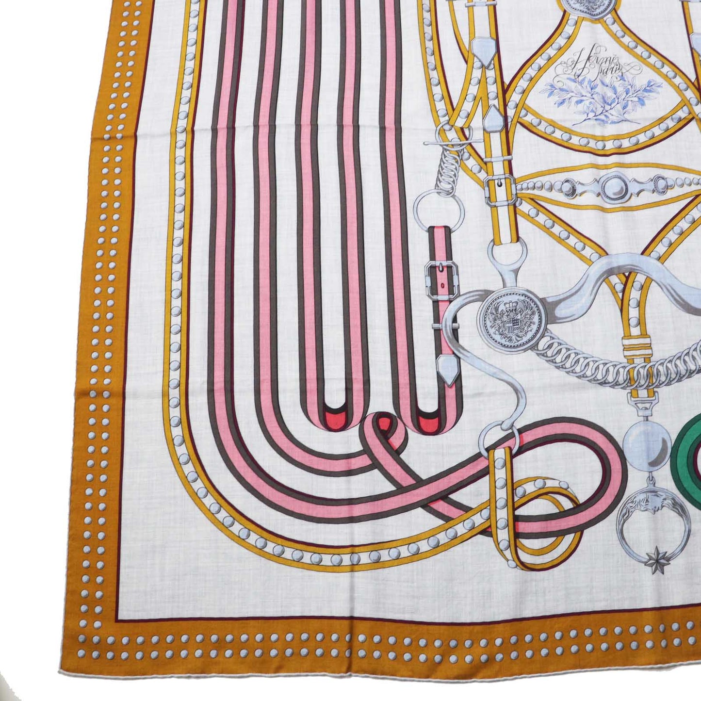 HERMES Stall cashmere Multi Grand Tralala Carre140