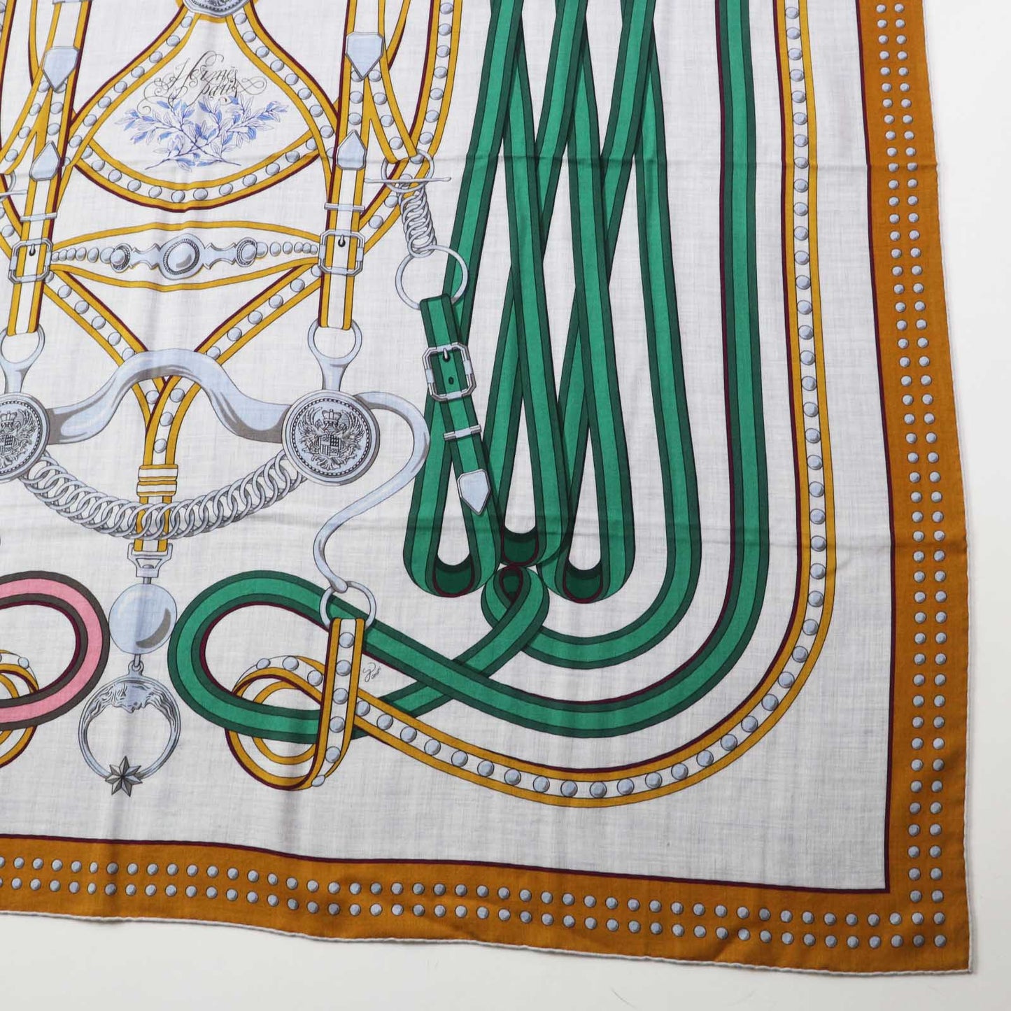 HERMES Stall cashmere Multi Grand Tralala Carre140