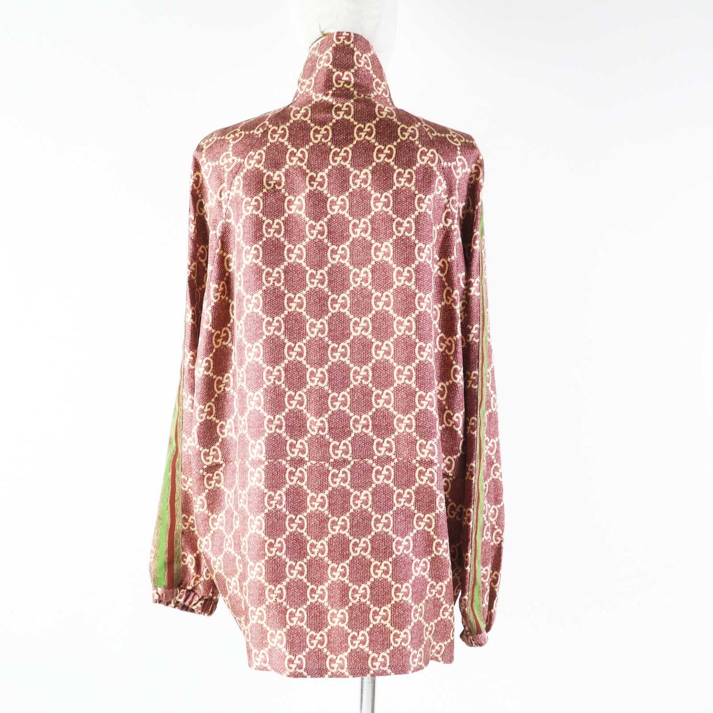 GUCCI 625007 Outer: 100% silk, part: 53% rayon, part: 35% cotton, part: 12% polyester Bordeaux Beige Women S Used