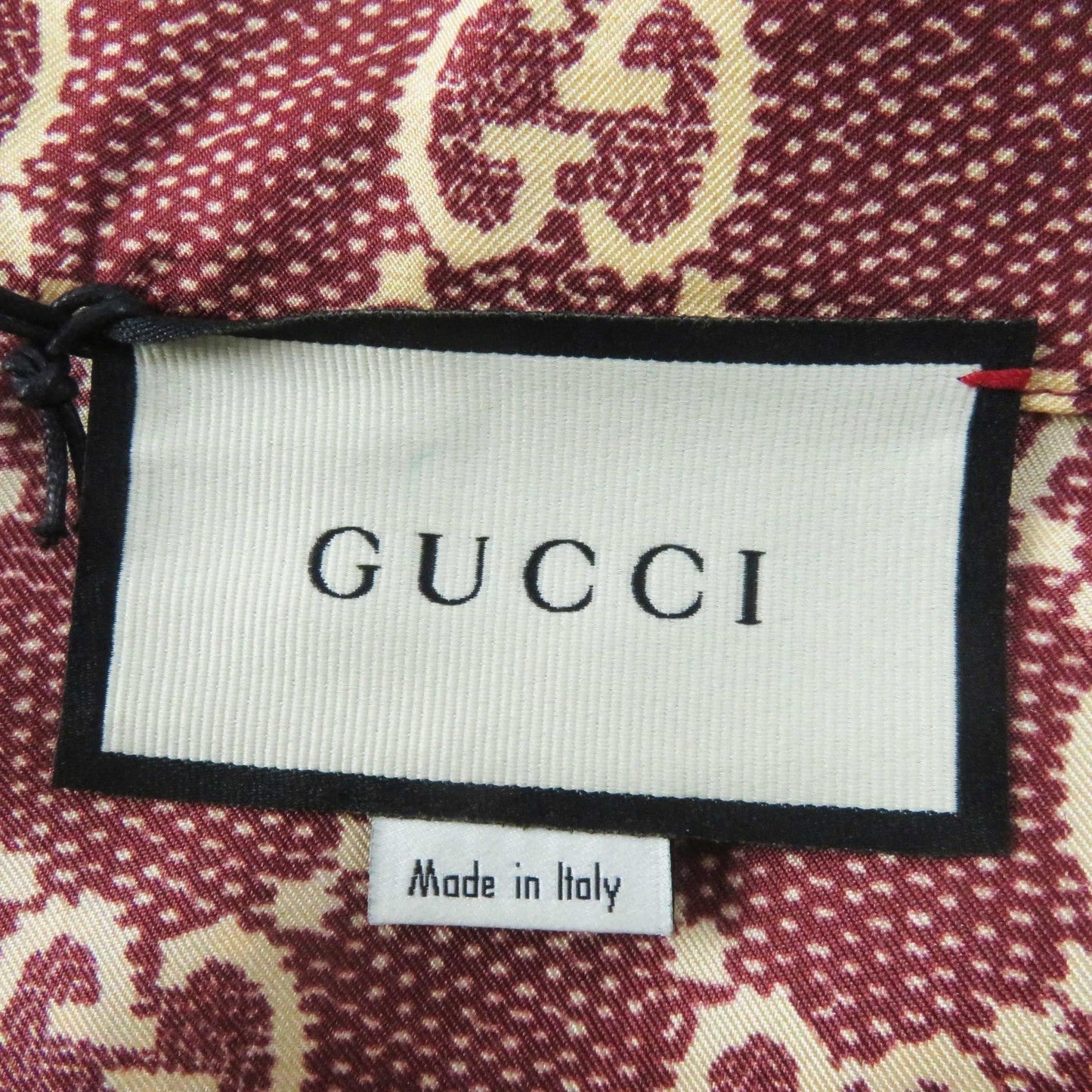 GUCCI 625007 Outer: 100% silk, part: 53% rayon, part: 35% cotton, part: 12% polyester Bordeaux Beige Women S Used