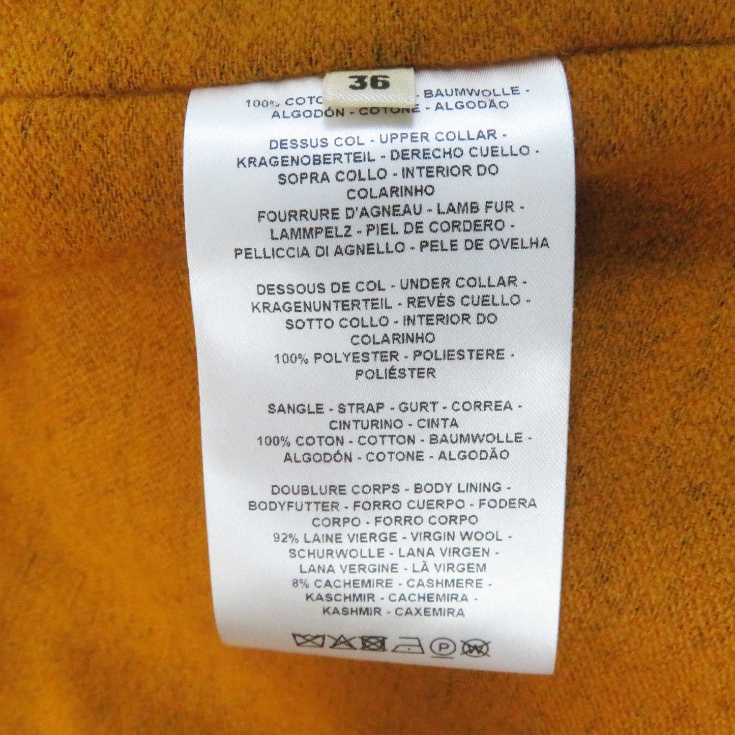 HERMES Denim Jacket H2H0255DTW638 Outer: 100% cotton, Filling: 95% polyester, Filling: 5% nylon, Lining: 92% wool, Lining: 8% cashmere, Lining: 100% polyester Decoration: 100% cotton Fur: sheepskin Leather: cowhide gray Women 36 Used