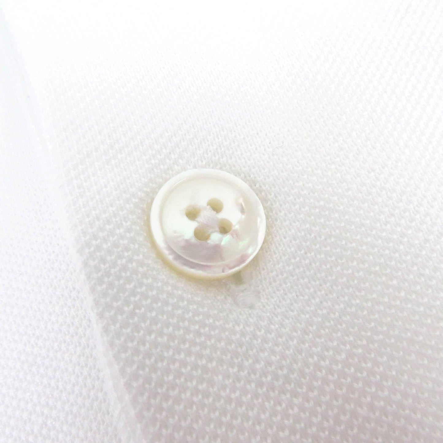 HERMES Short sleeve polo shirt cotton white S