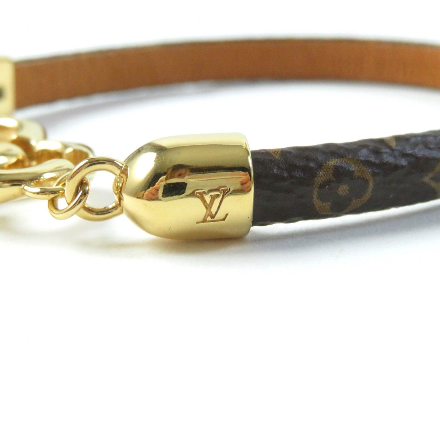 LOUIS VUITTON bracelet M6758 Main: Leather Brown Bracelet Say Yes Women 19 Used