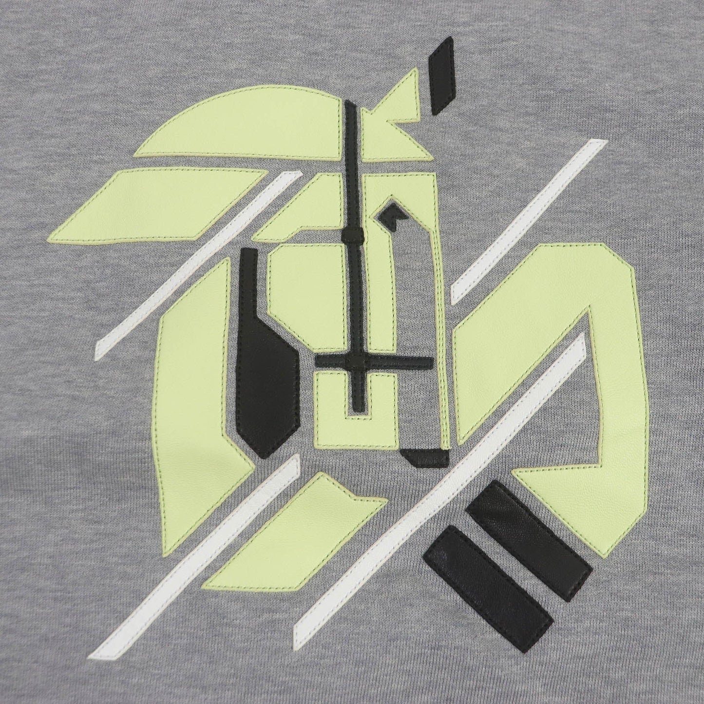 HERMES sweat cotton gray Chevaux en symmetry L