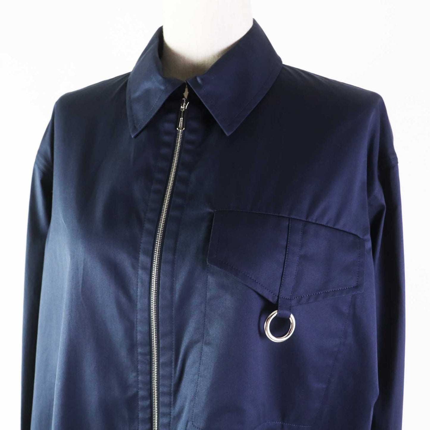 HERMES 3E0616DX Outer material: 100% cotton Navy Women 36 Used