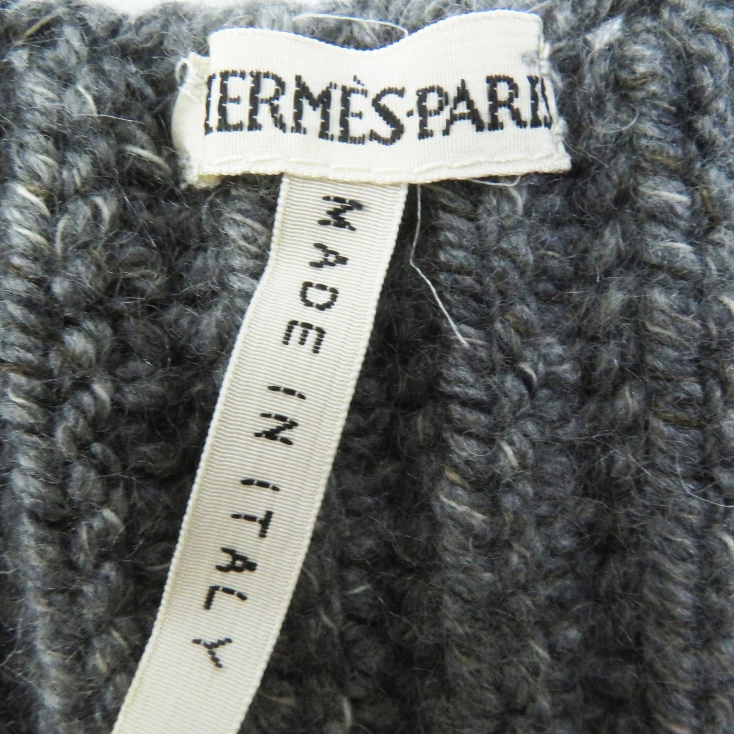 HERMES knit Outer material: 96% cashmere, Outer material: 4% elastane (polyurethane) gray Margiela period Women M Used