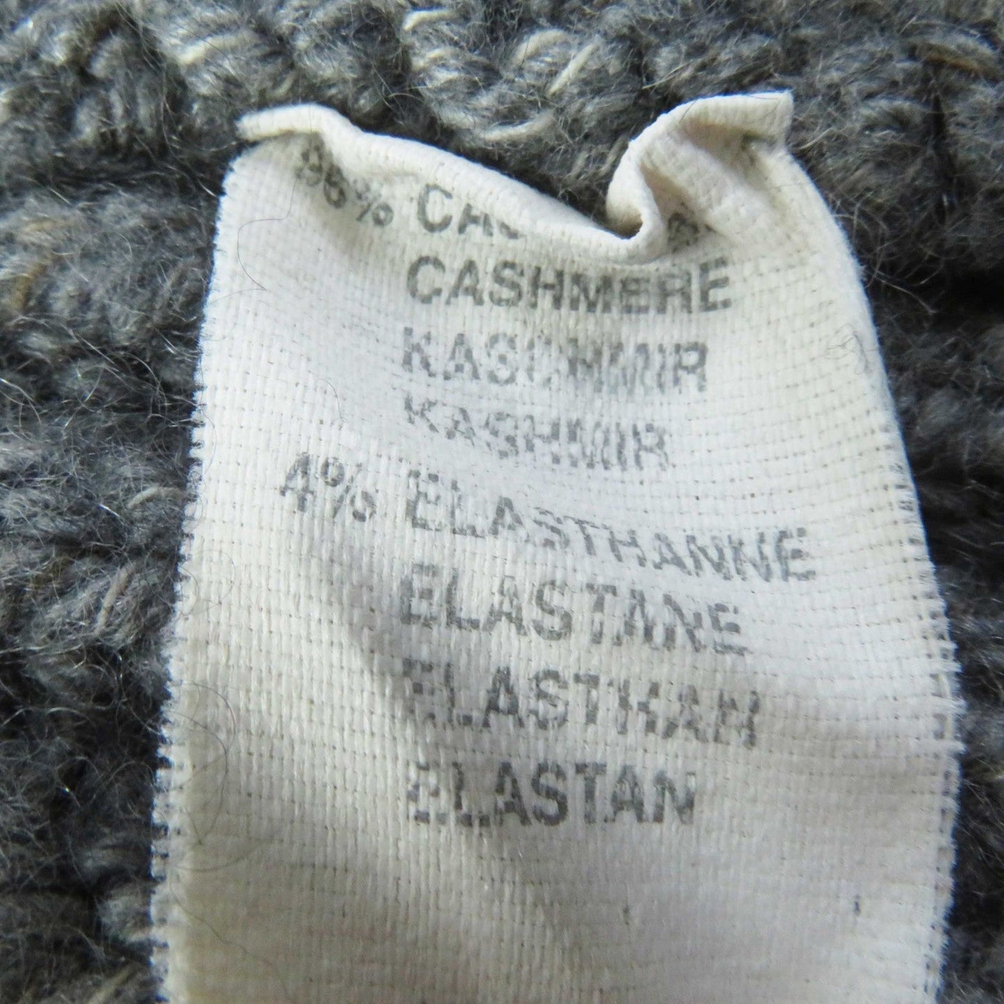 HERMES knit Outer material: 96% cashmere, Outer material: 4% elastane (polyurethane) gray Margiela period Women M Used