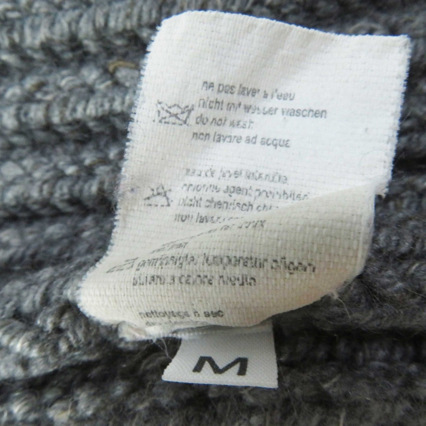 HERMES knit Outer material: 96% cashmere, Outer material: 4% elastane (polyurethane) gray Margiela period Women M Used