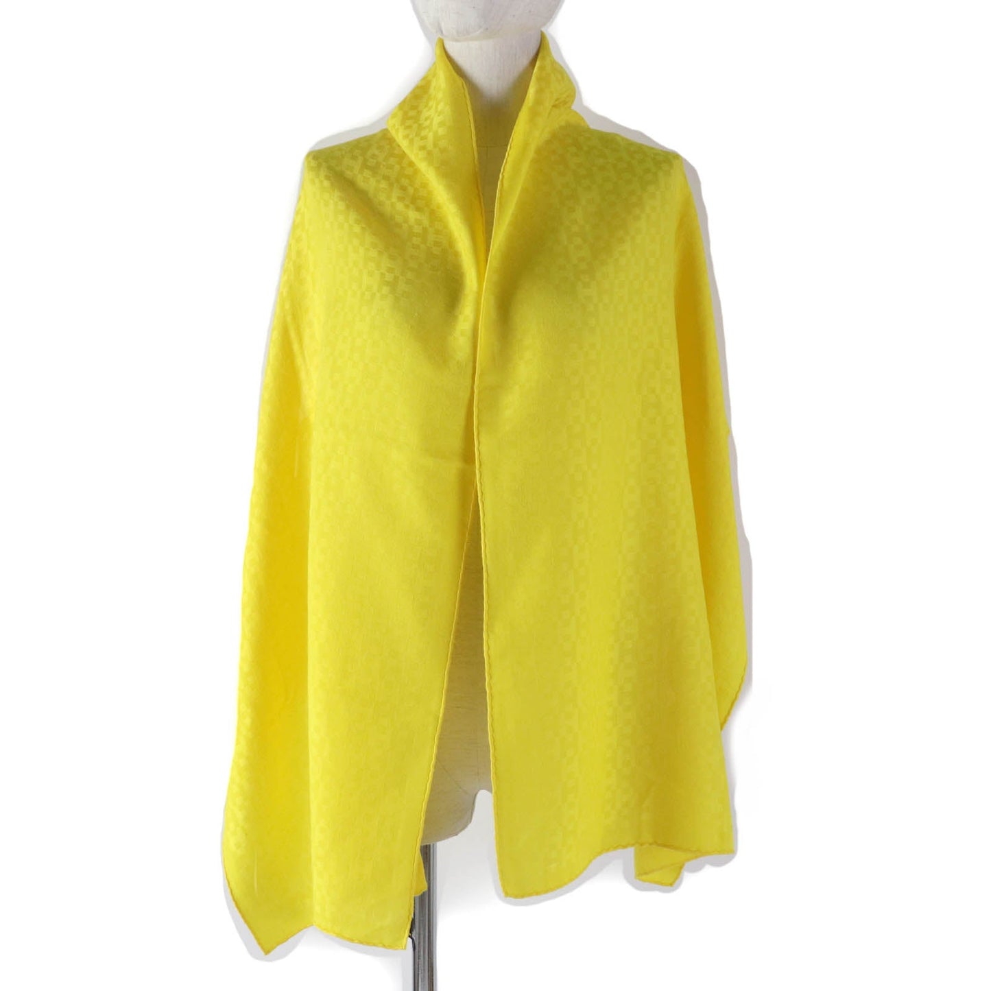 HERMES shawl cashmere yellow