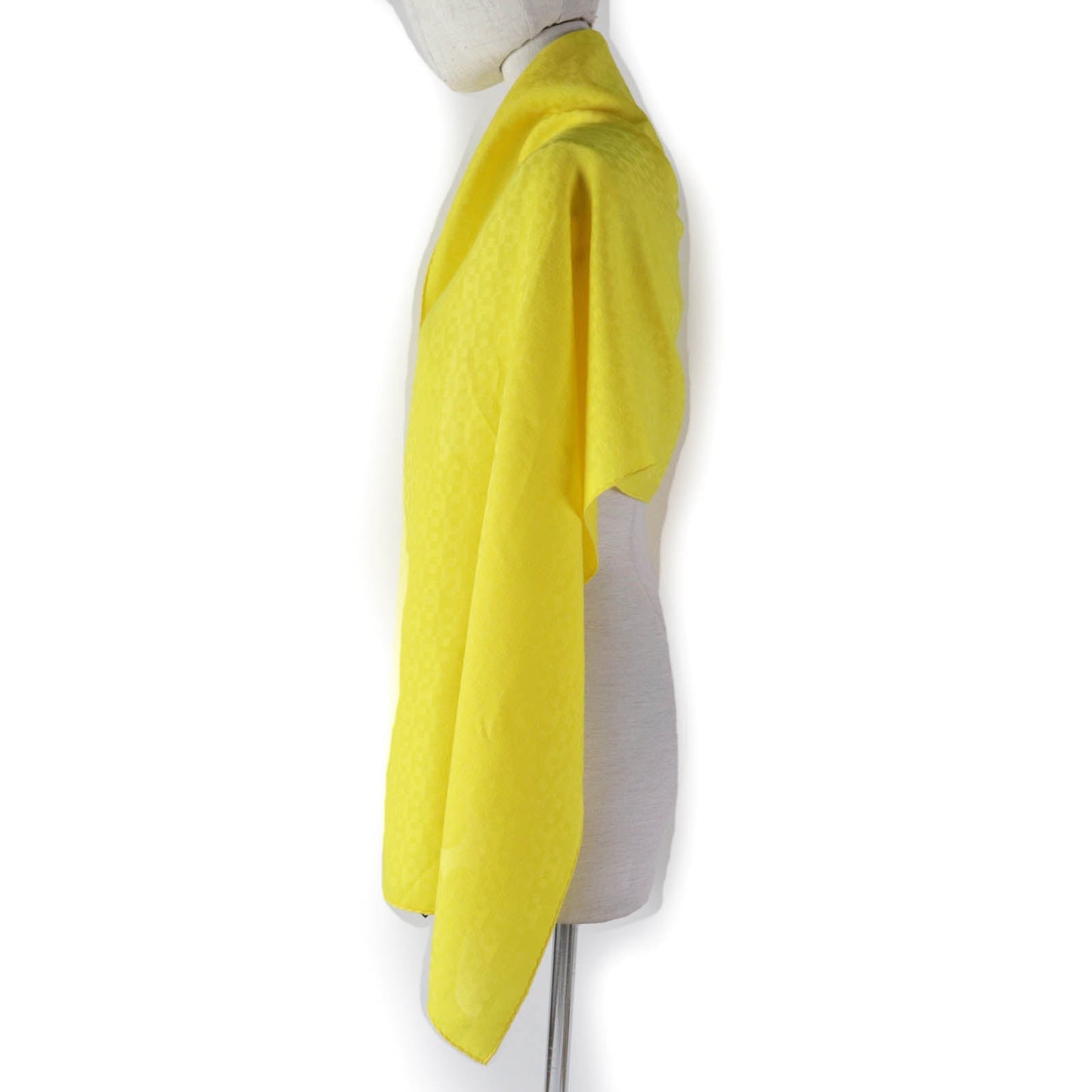 HERMES shawl cashmere yellow