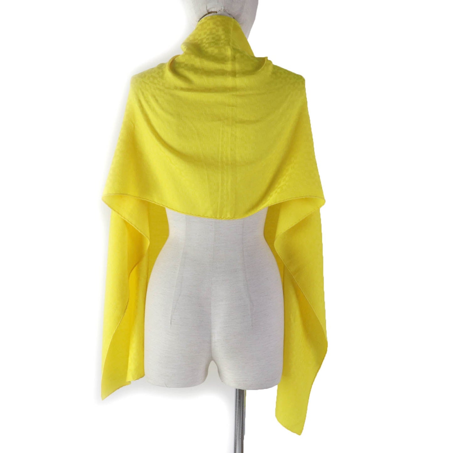 HERMES shawl cashmere yellow