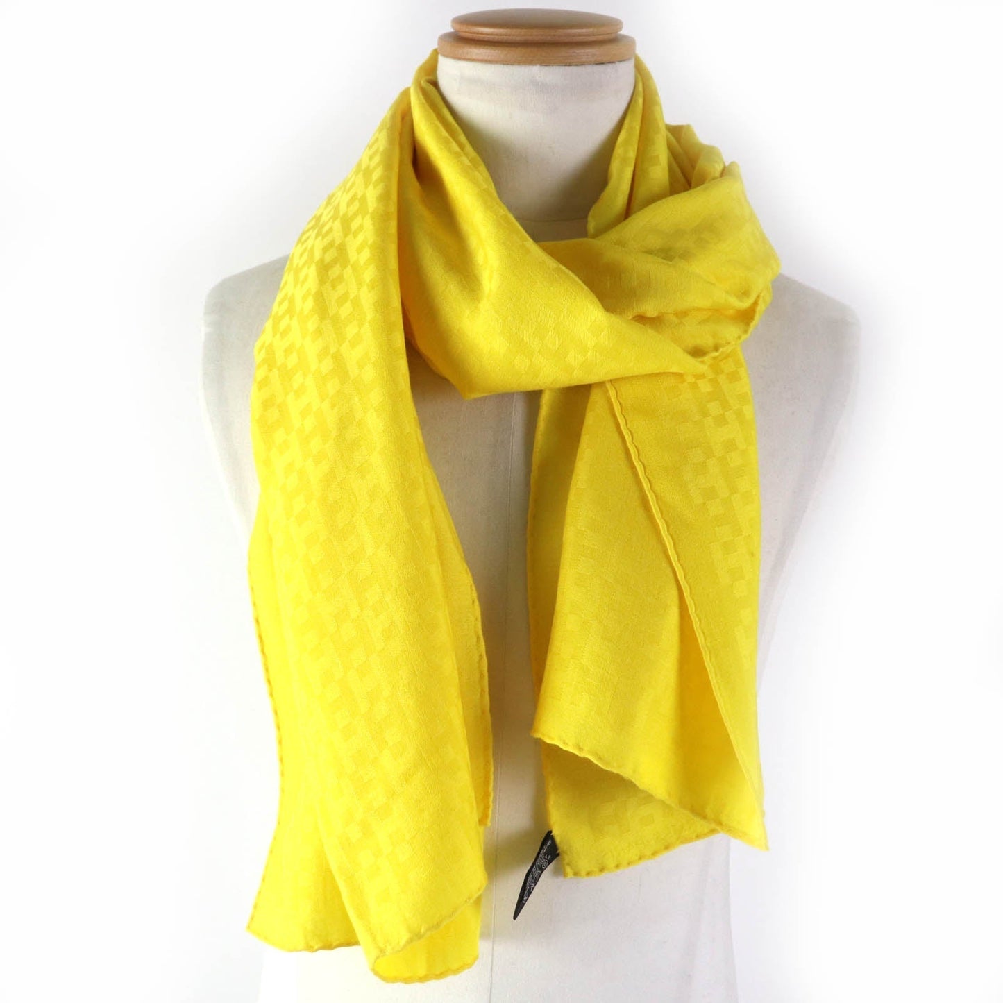 HERMES shawl cashmere yellow
