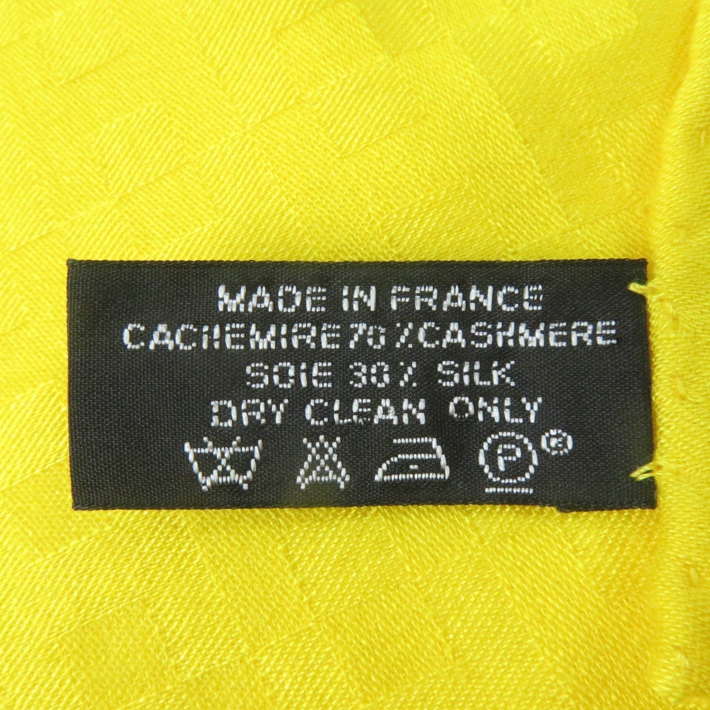 HERMES shawl cashmere yellow