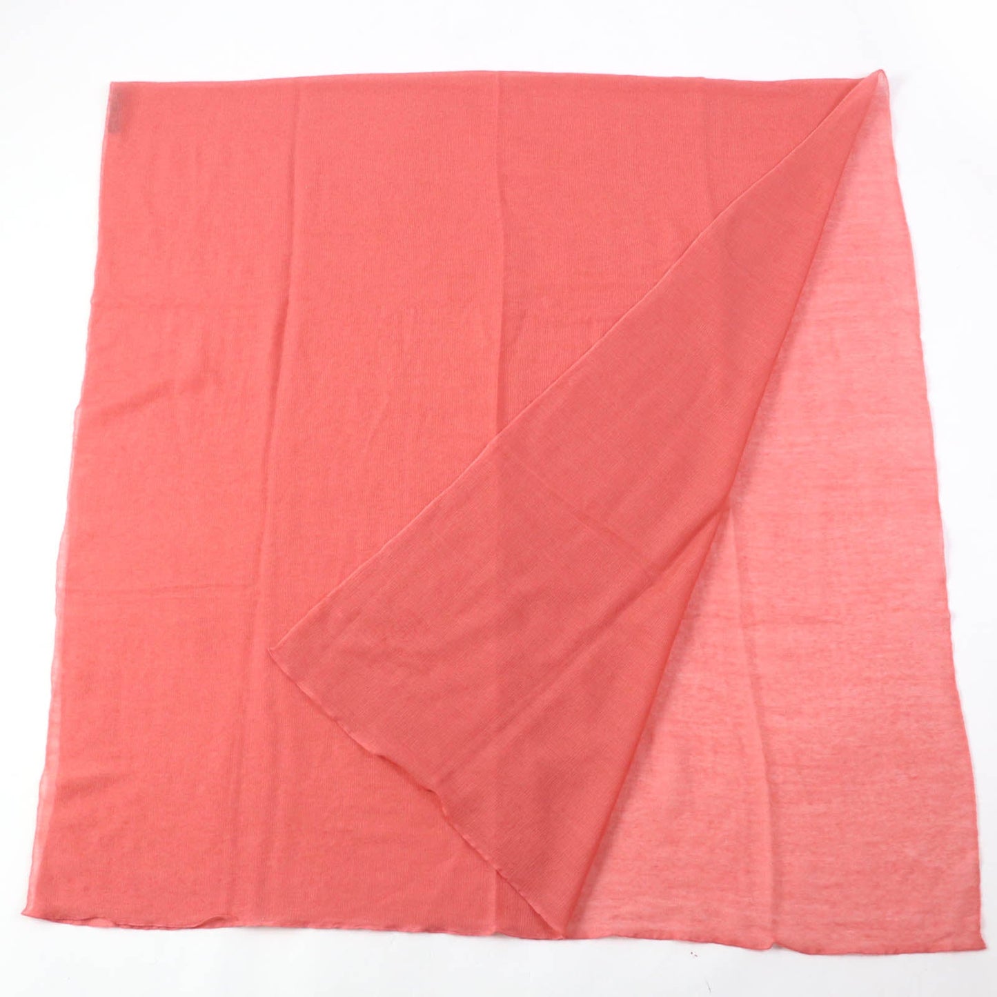 HERMES shawl cashmere Coral orange