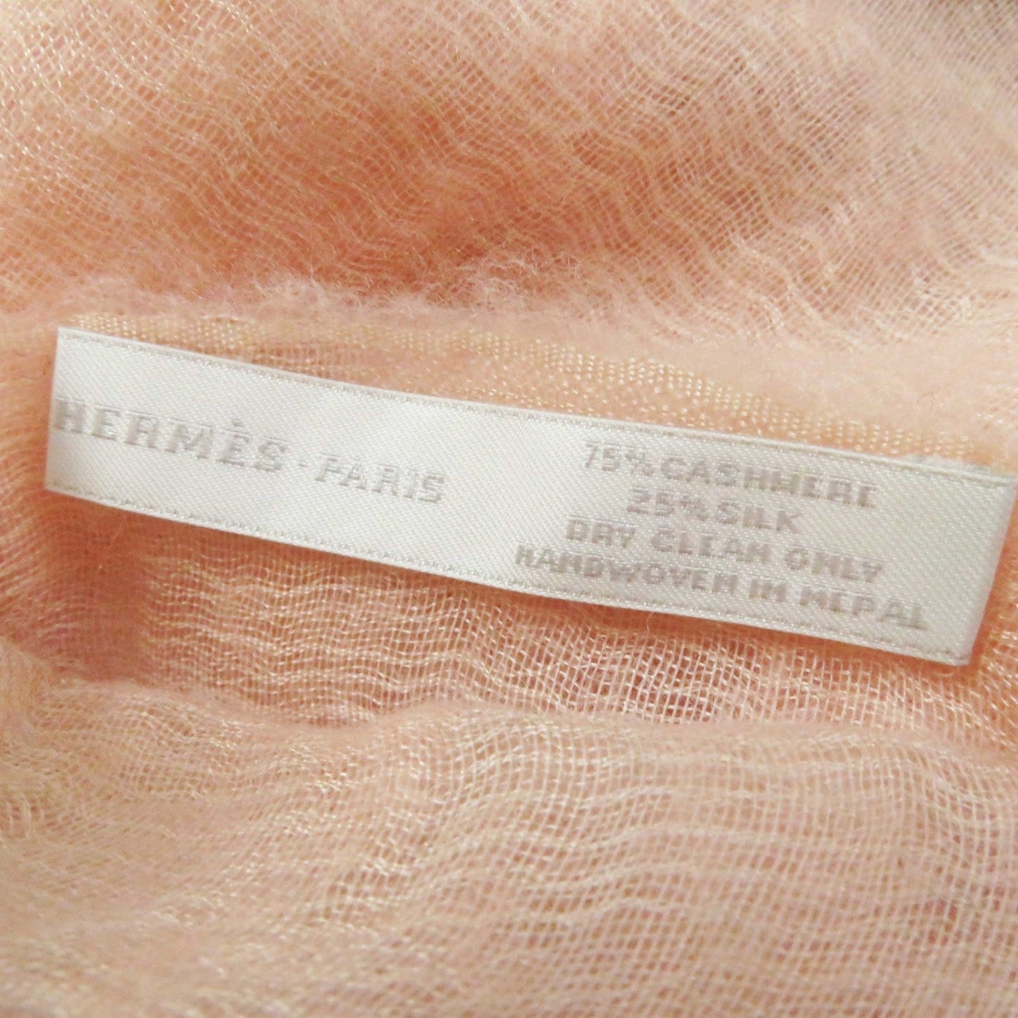 HERMES Stall Main: 75% cashmere, Main: 25% silk pink Women Used