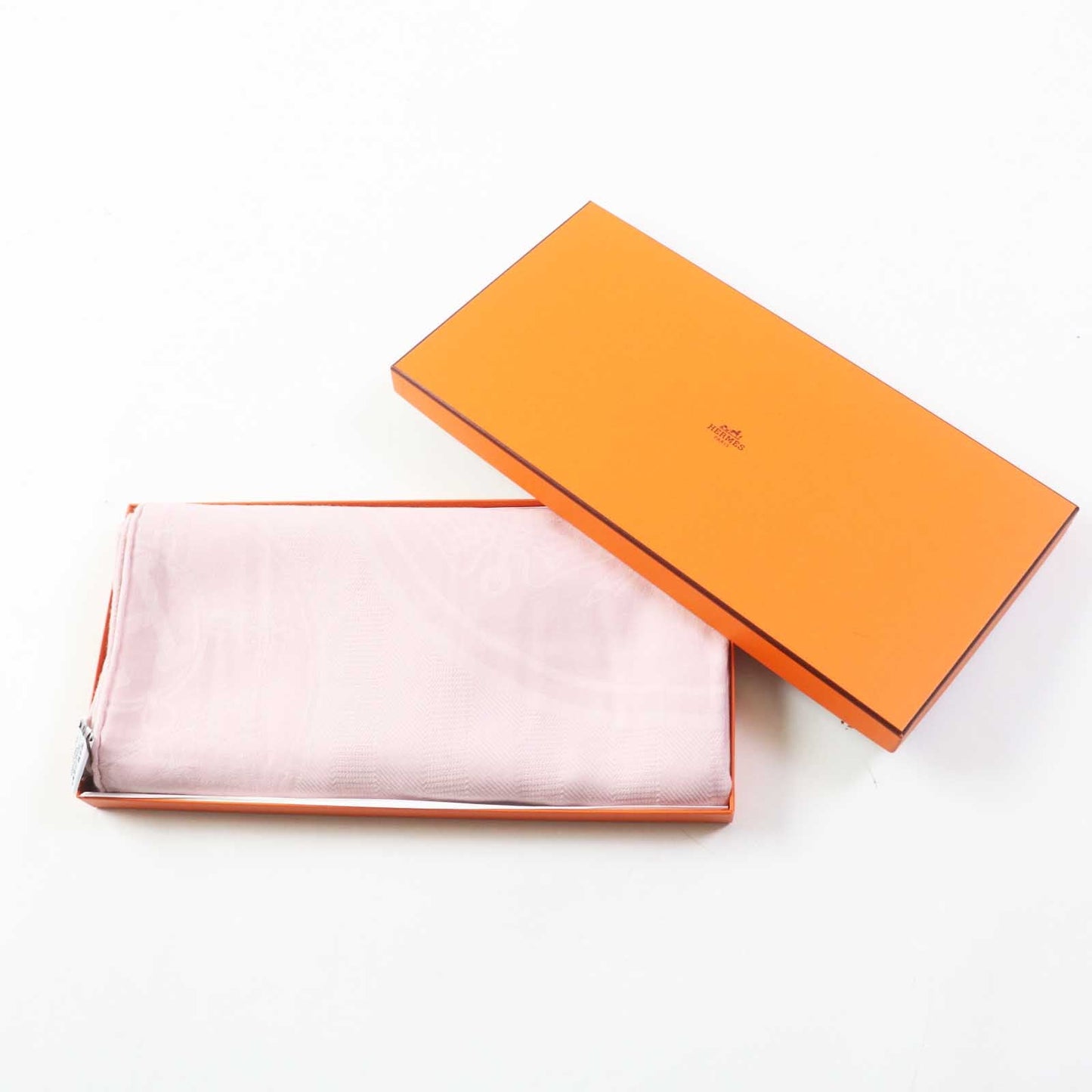 HERMES Stall cashmere Rose Petal (baby pink) Etoile New Libris
