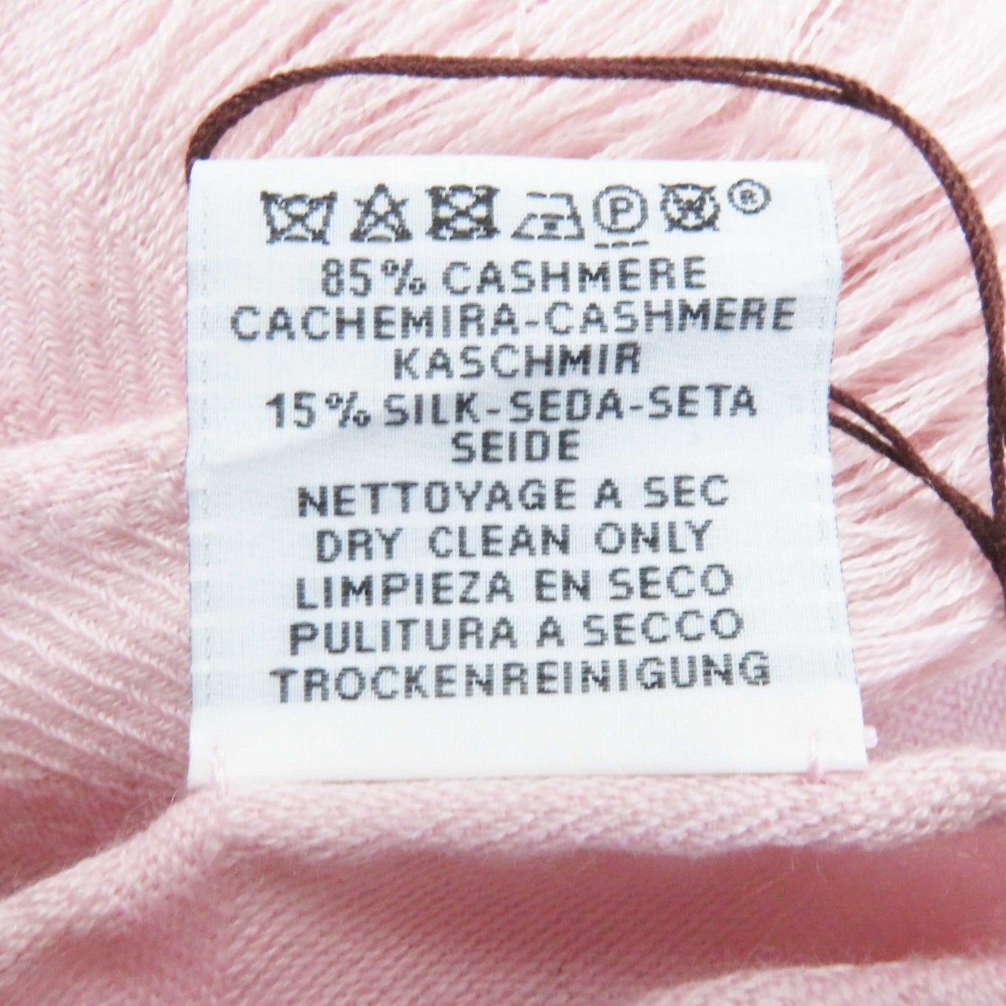 HERMES Stall cashmere Rose Petal (baby pink) Etoile New Libris