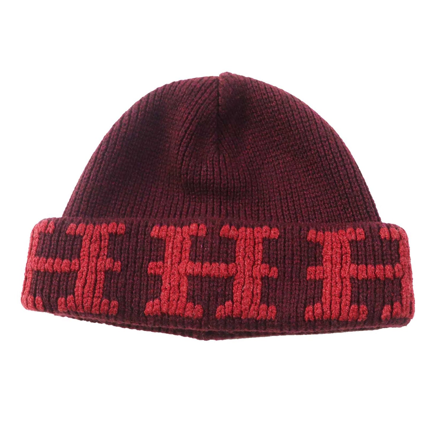 HERMES Knit cap cashmere Bordeaux Margiela period