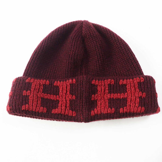 HERMES Knit cap cashmere Bordeaux Margiela period