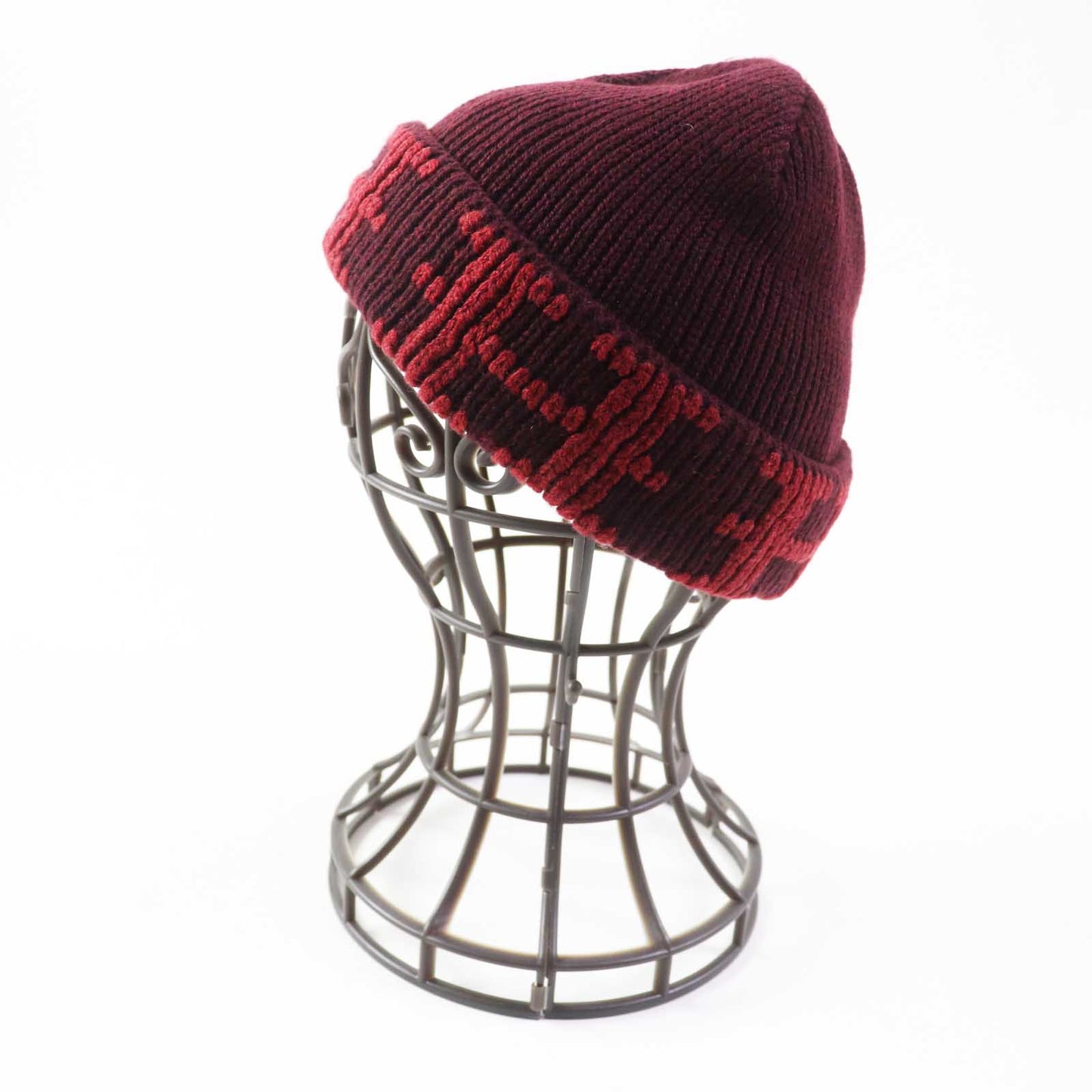 HERMES Knit cap cashmere Bordeaux Margiela period