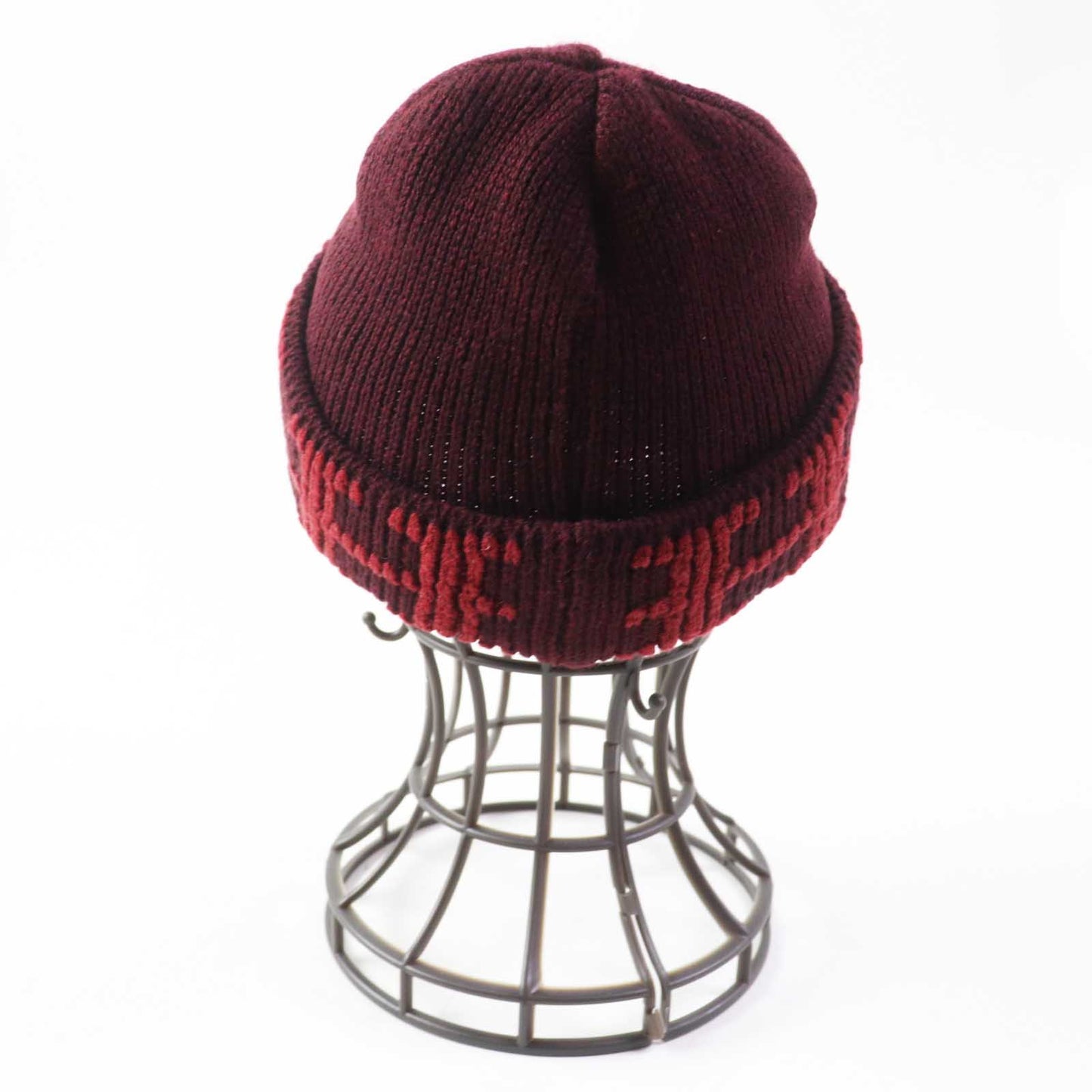 HERMES Knit cap cashmere Bordeaux Margiela period
