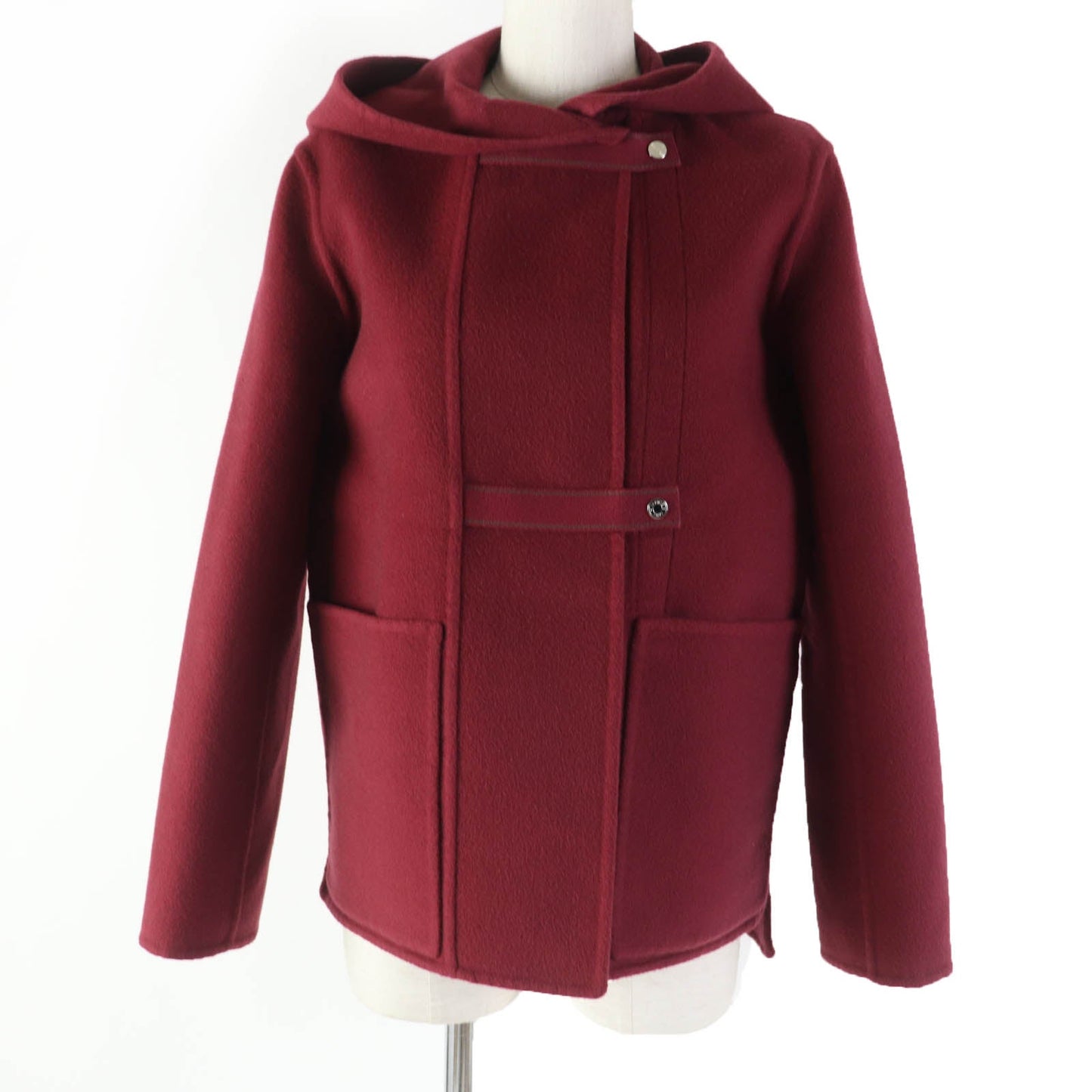 HERMES coat Main: 100% cashmere Bordeaux Women 34 Used