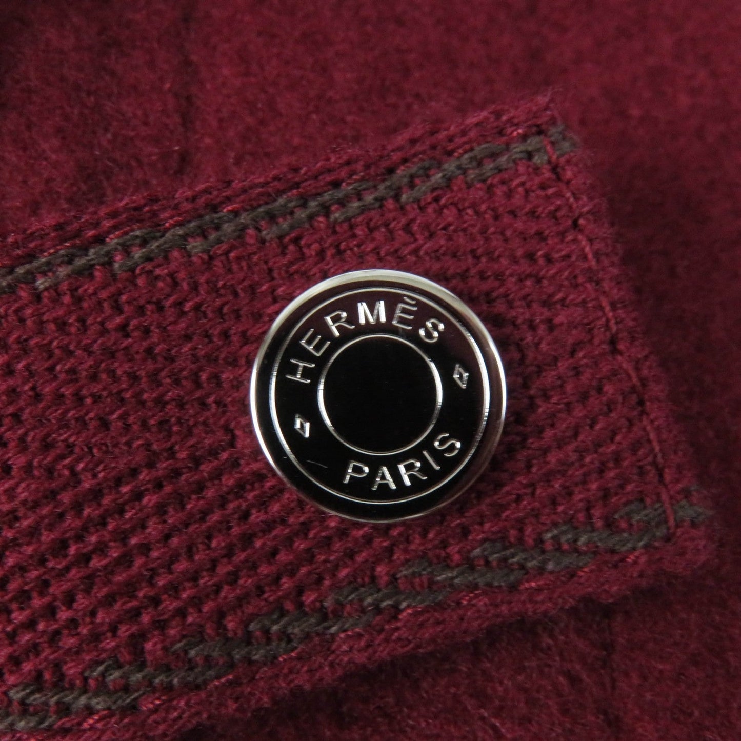 HERMES coat Main: 100% cashmere Bordeaux Women 34 Used