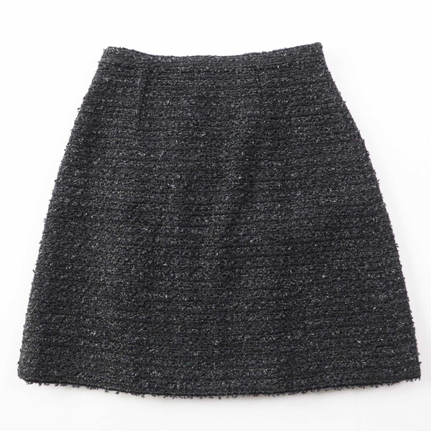 GUCCI Tweed skirt 681234 cotton dark gray black 38