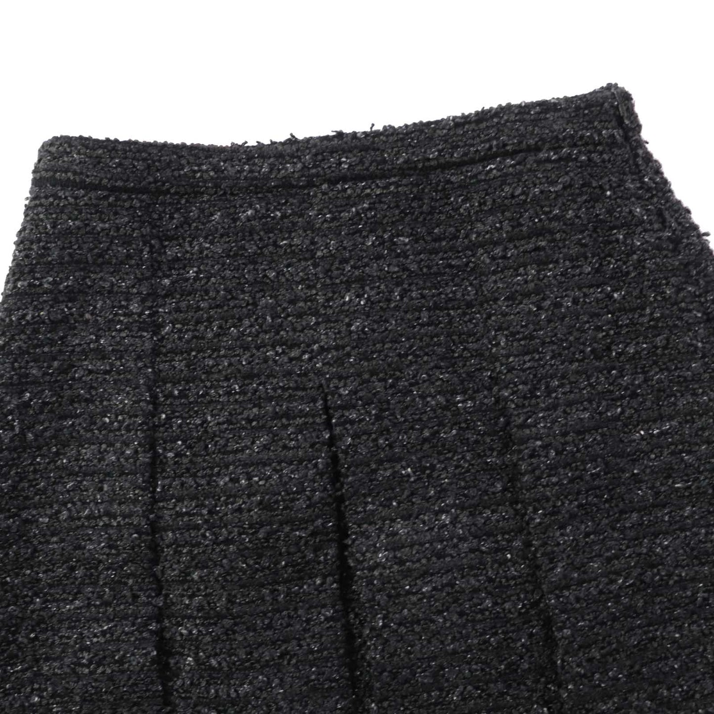 GUCCI Tweed skirt 681234 cotton dark gray black 38