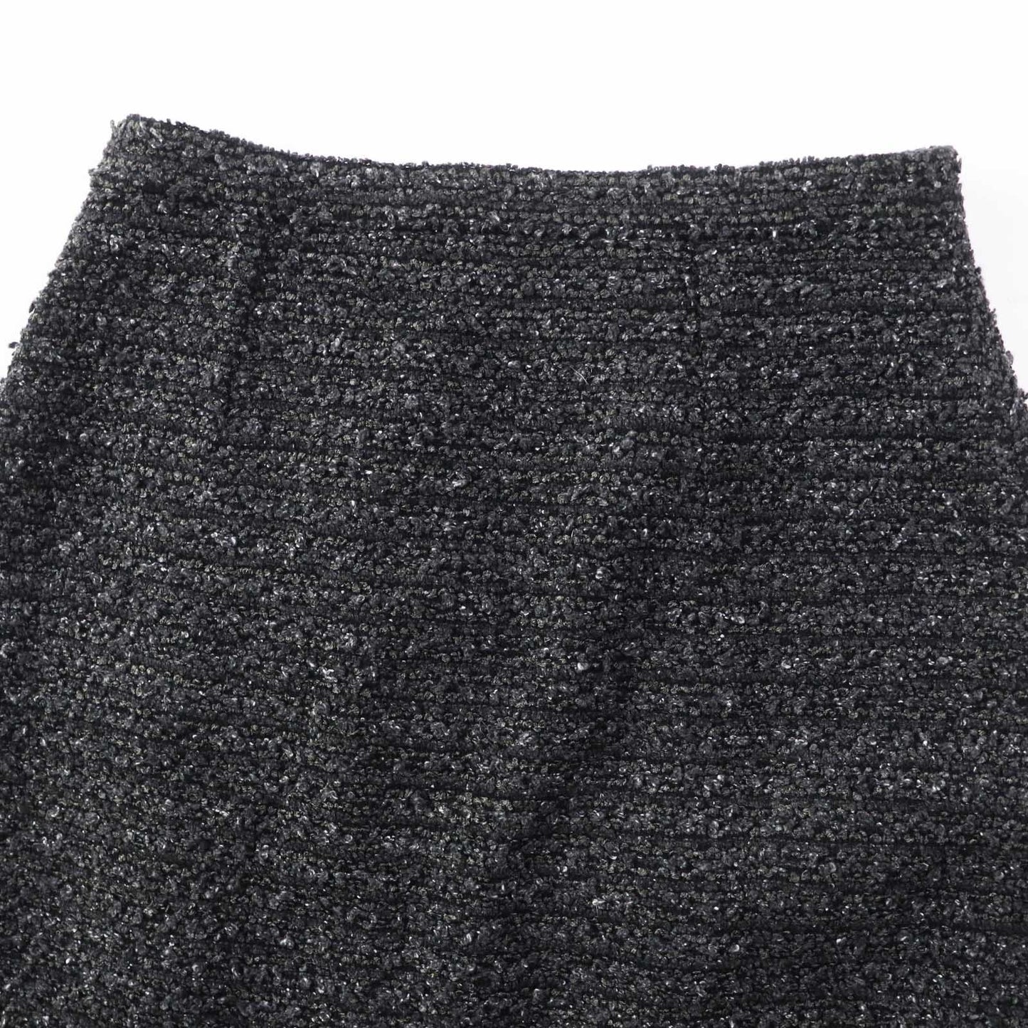 GUCCI Tweed skirt 681234 cotton dark gray black 38