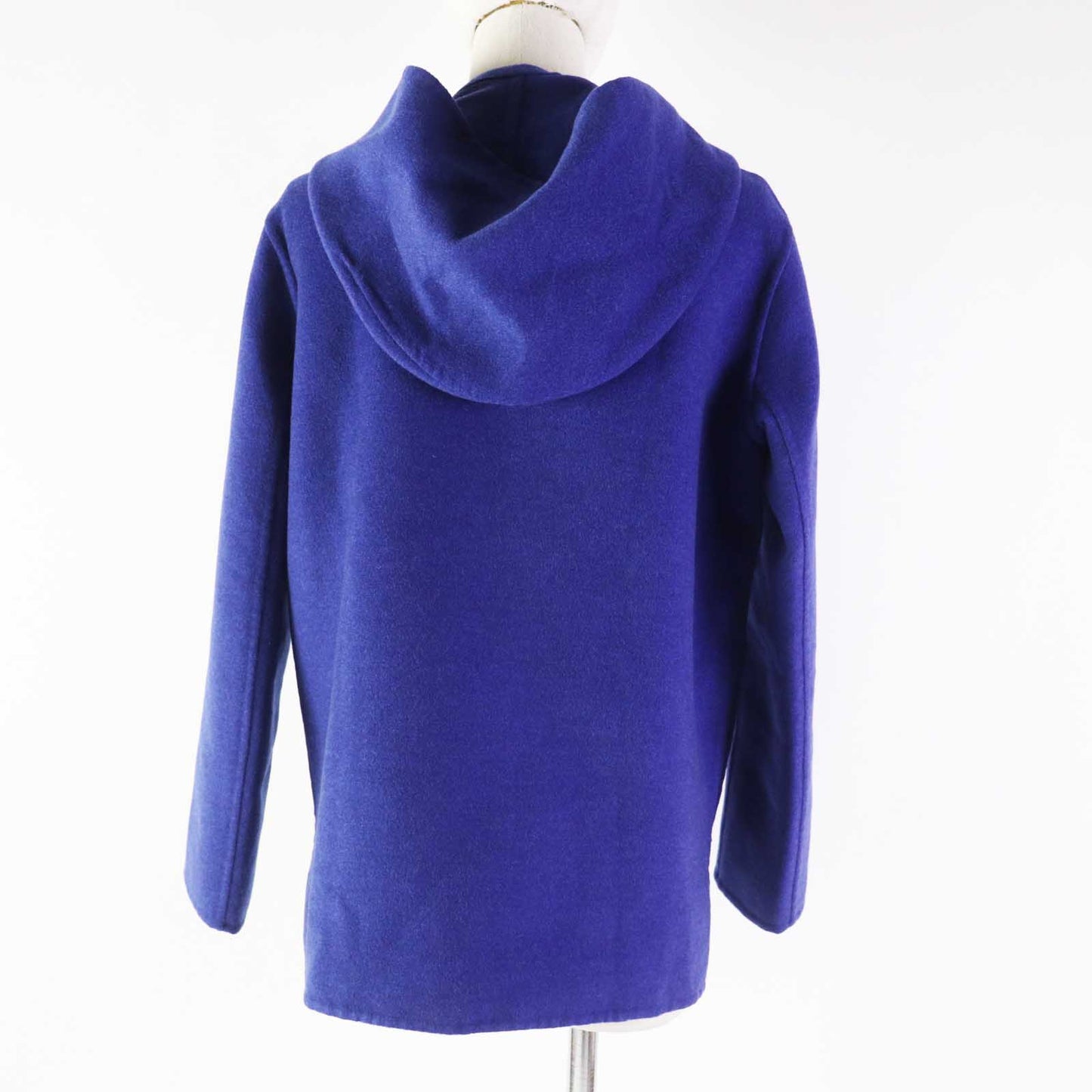 HERMES coat Main: 100% cashmere, Part: 100% cotton blue Women 34 Used