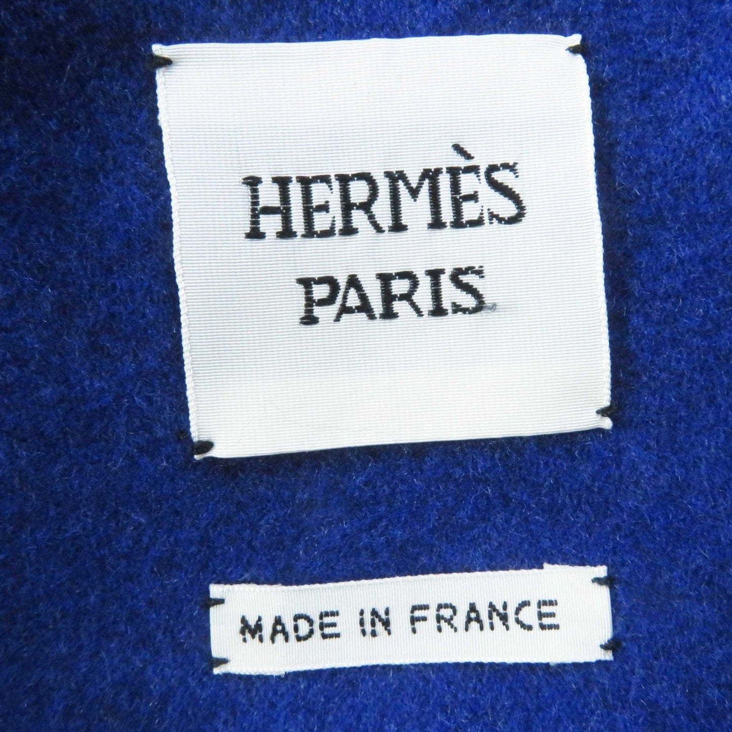 HERMES coat Main: 100% cashmere, Part: 100% cotton blue Women 34 Used