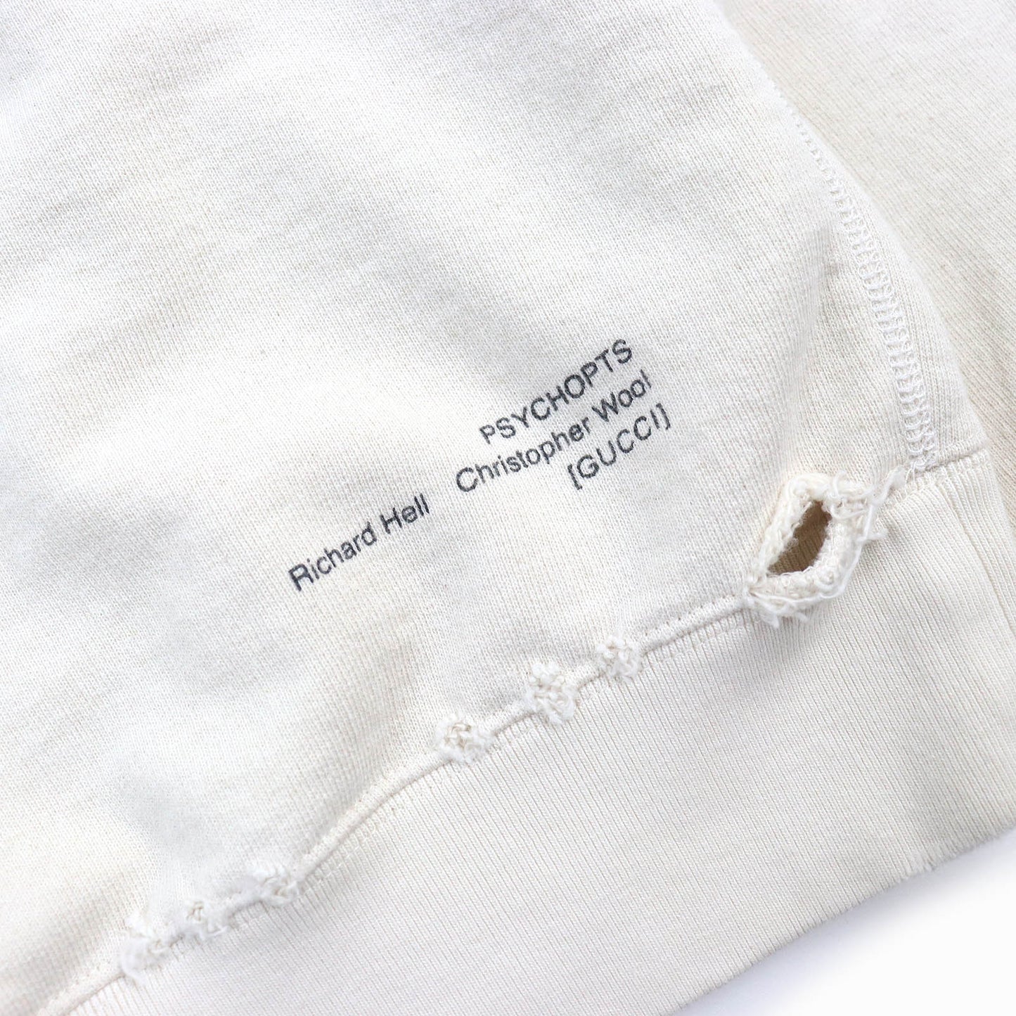 GUCCI Hoodie 634674 cotton off white think thank print XS