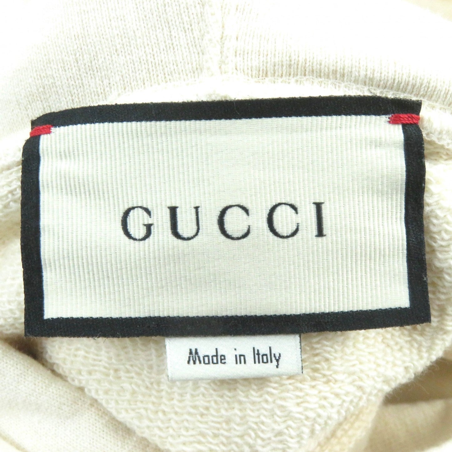 GUCCI Hoodie 634674 cotton off white think thank print XS