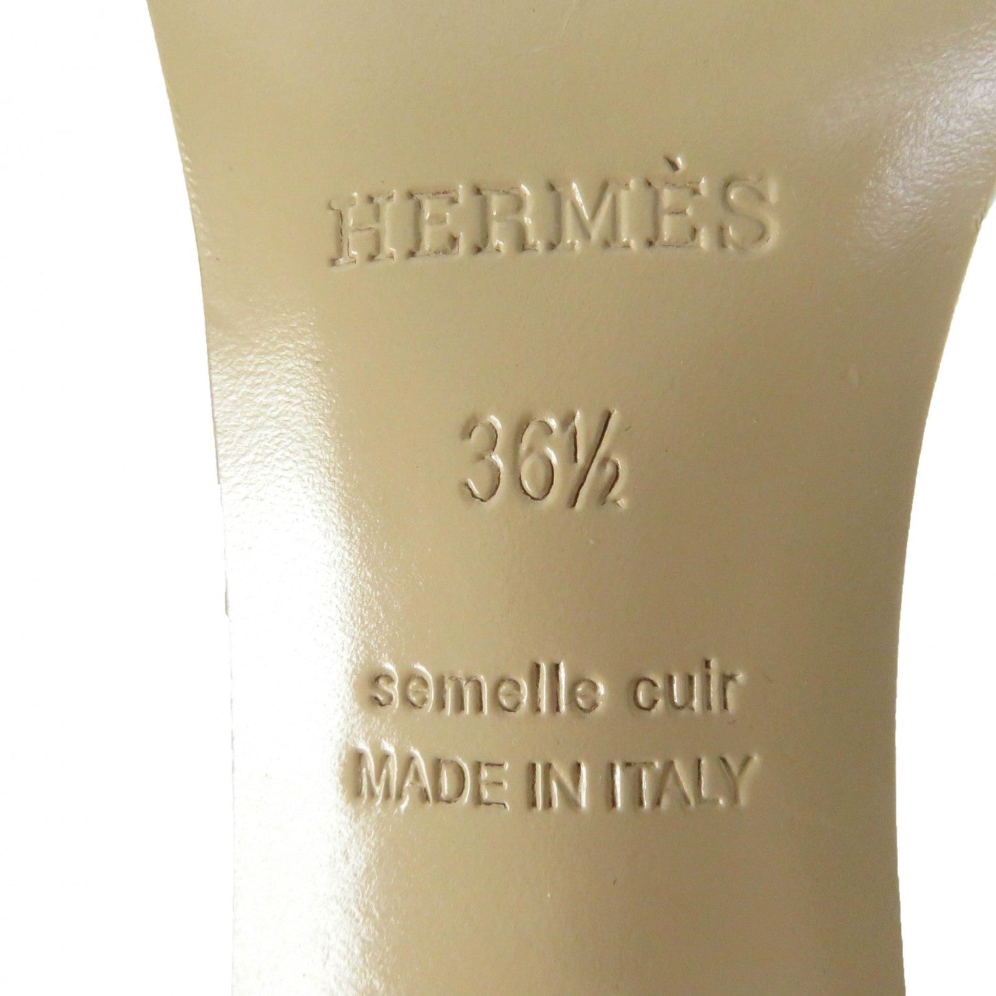 HERMES Sandals leather multicolor Money 36.5