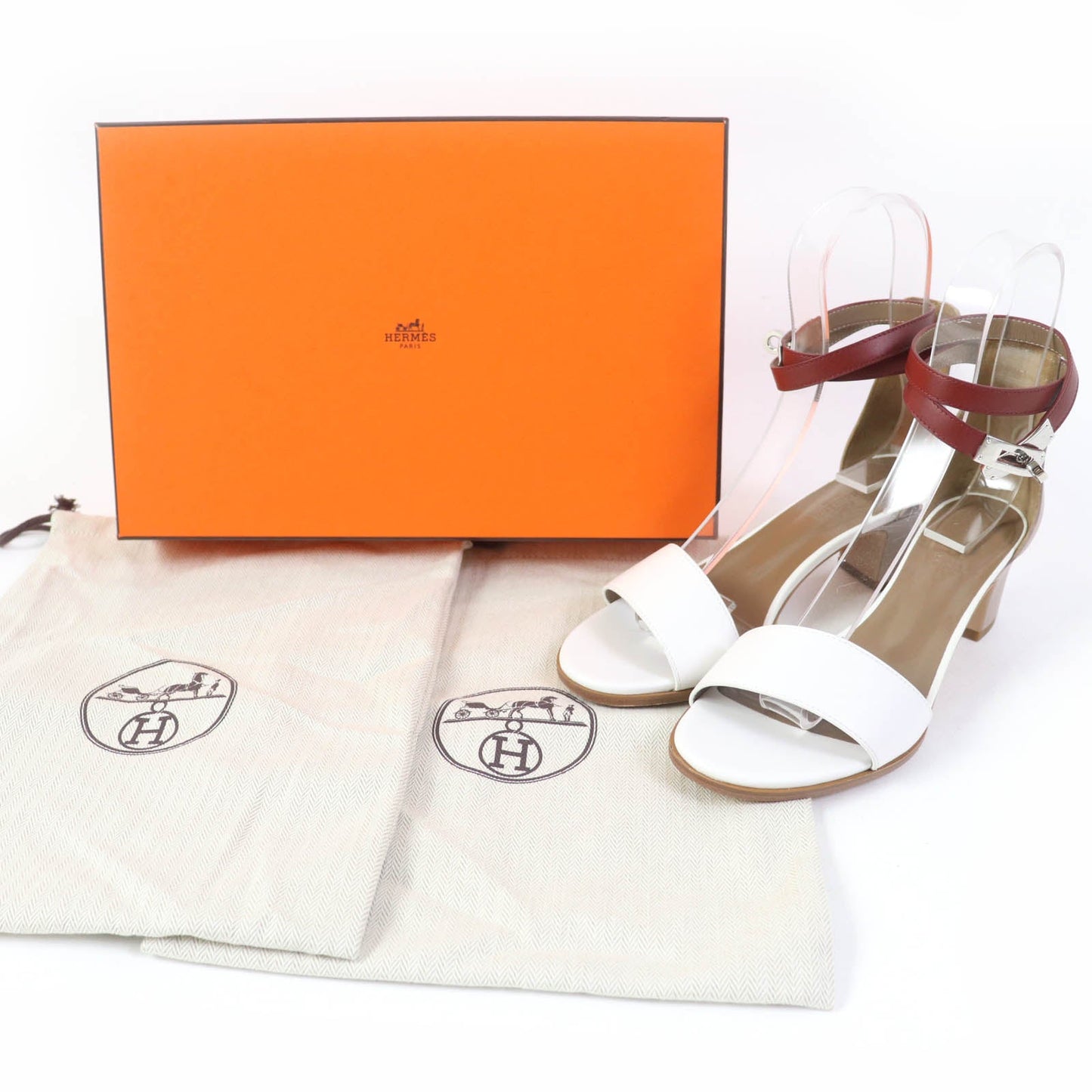 HERMES Sandals leather multicolor Money 36.5