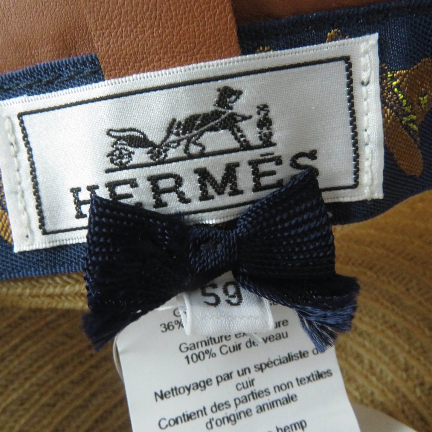 HERMES Casquette Hemp natural Garance