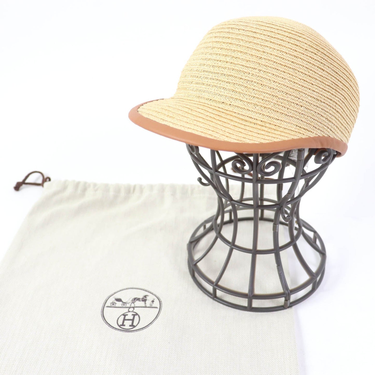 HERMES Casquette Hemp natural Garance