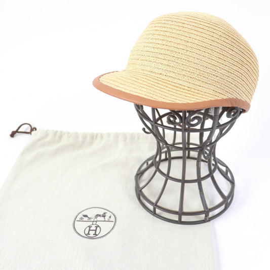 HERMES Casquette Hemp natural Garance