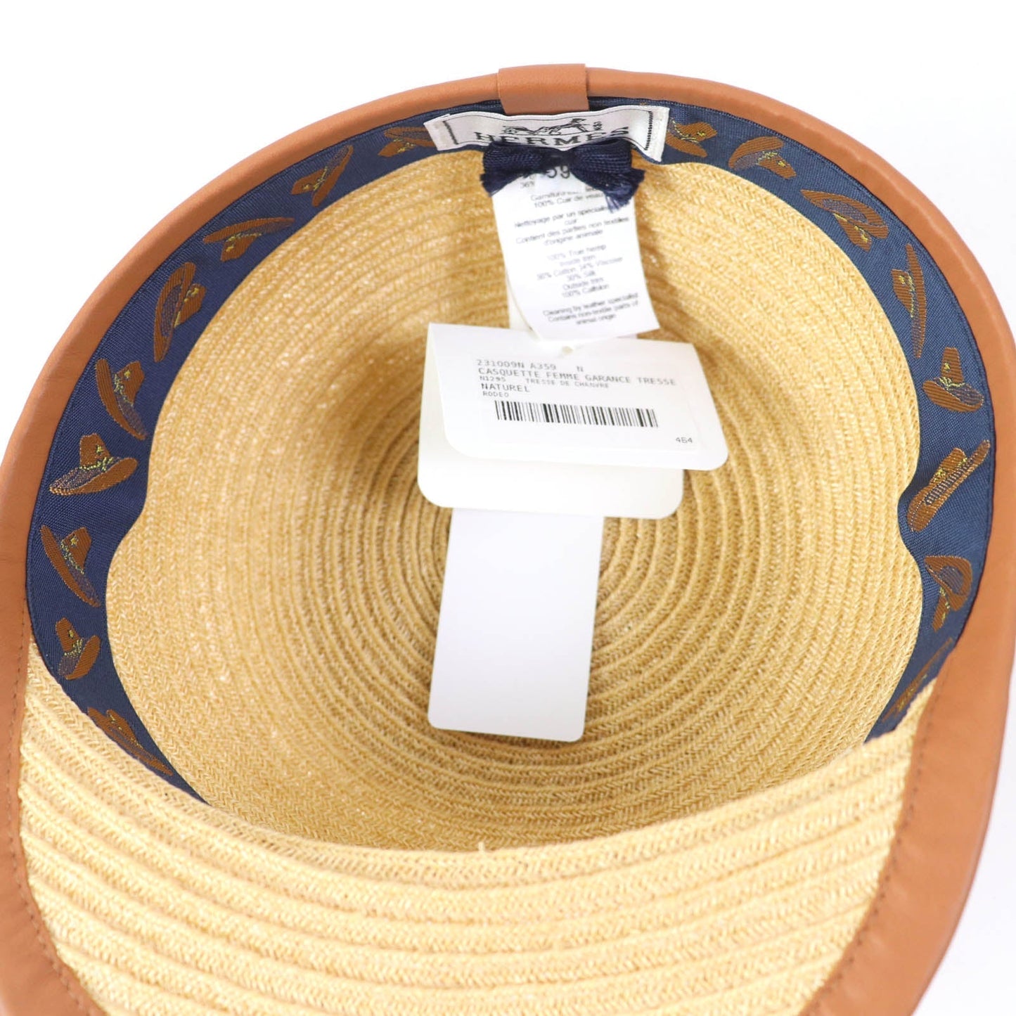 HERMES Casquette Hemp natural Garance