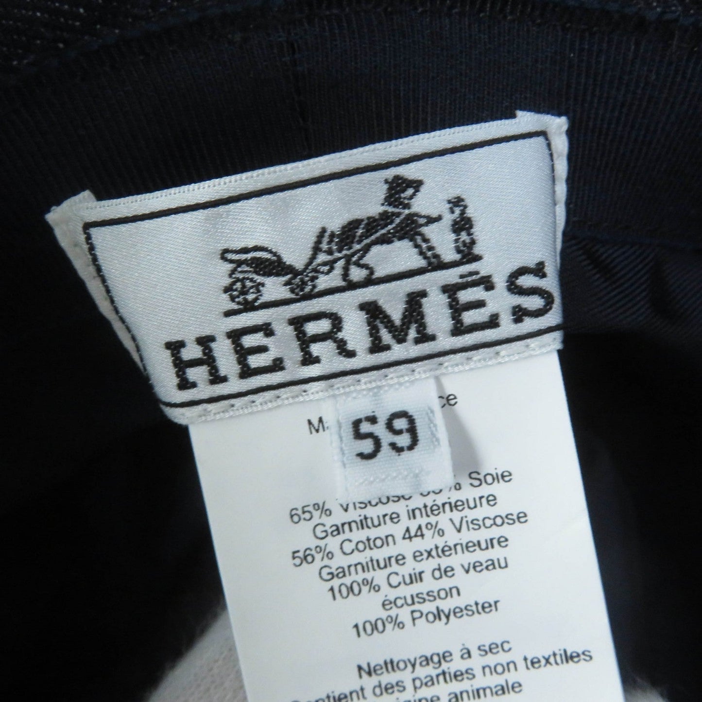 HERMES hat cotton Indigo