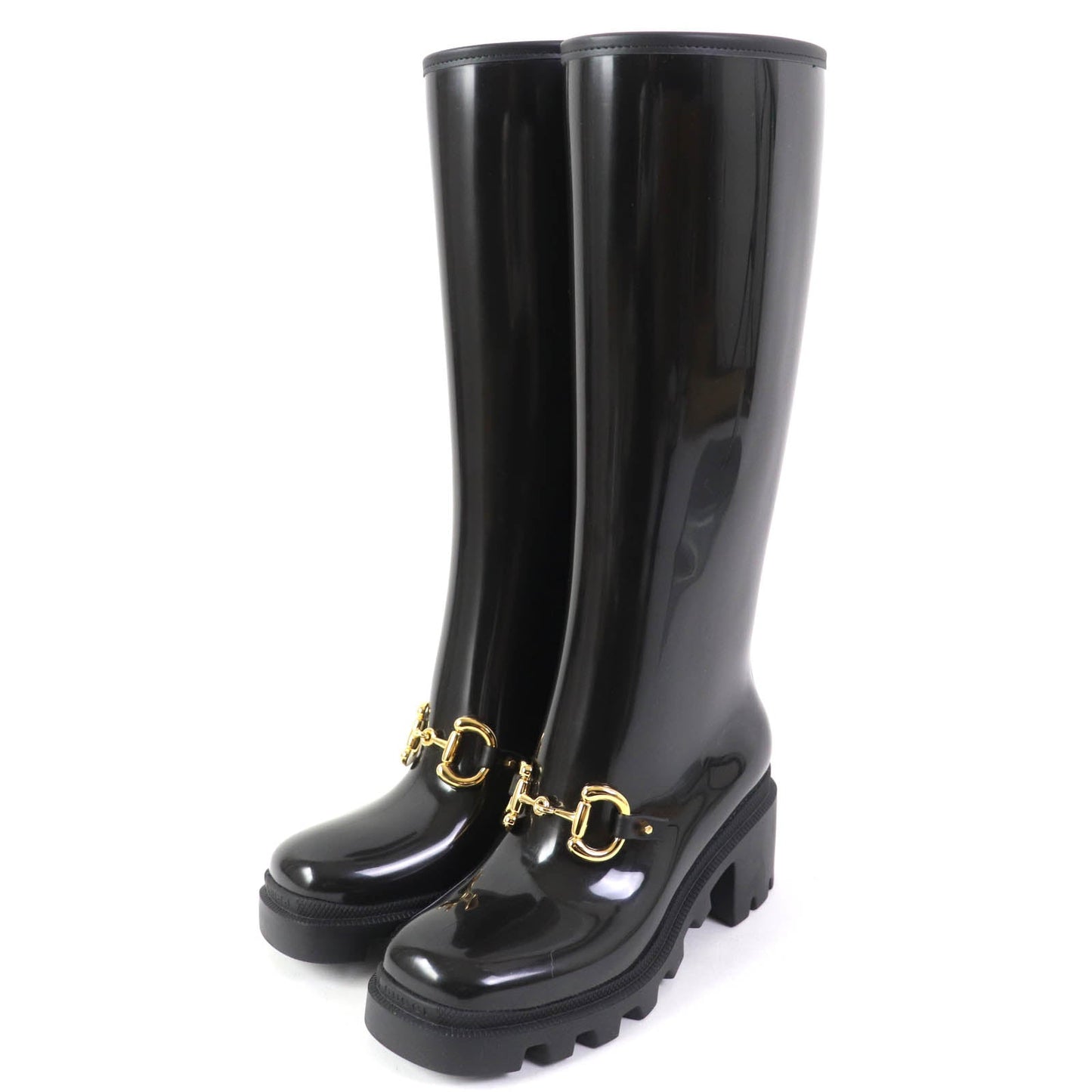 GUCCI Knee-high boots 659707 rubber black Women 35 Secondhand