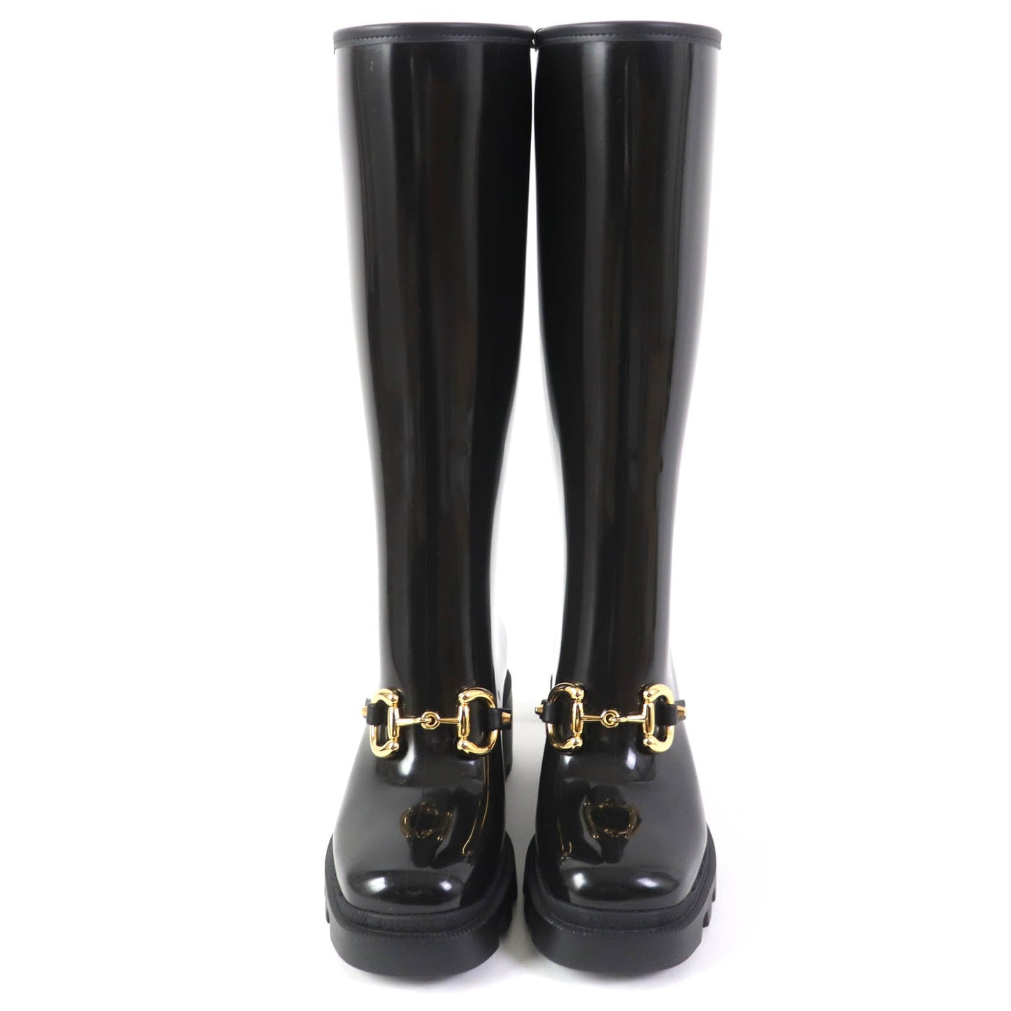 GUCCI Knee-high boots 659707 rubber black Women 35 Secondhand