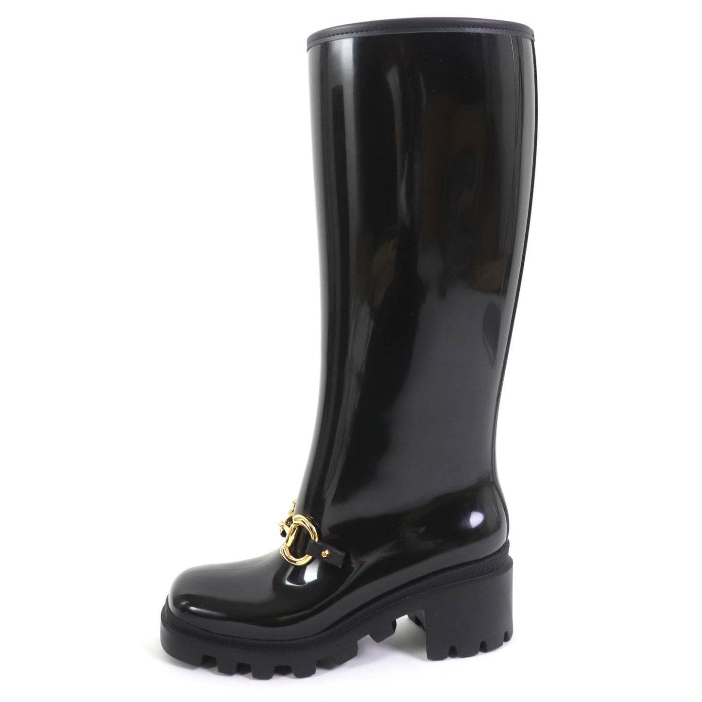 GUCCI Knee-high boots 659707 rubber black Women 35 Secondhand