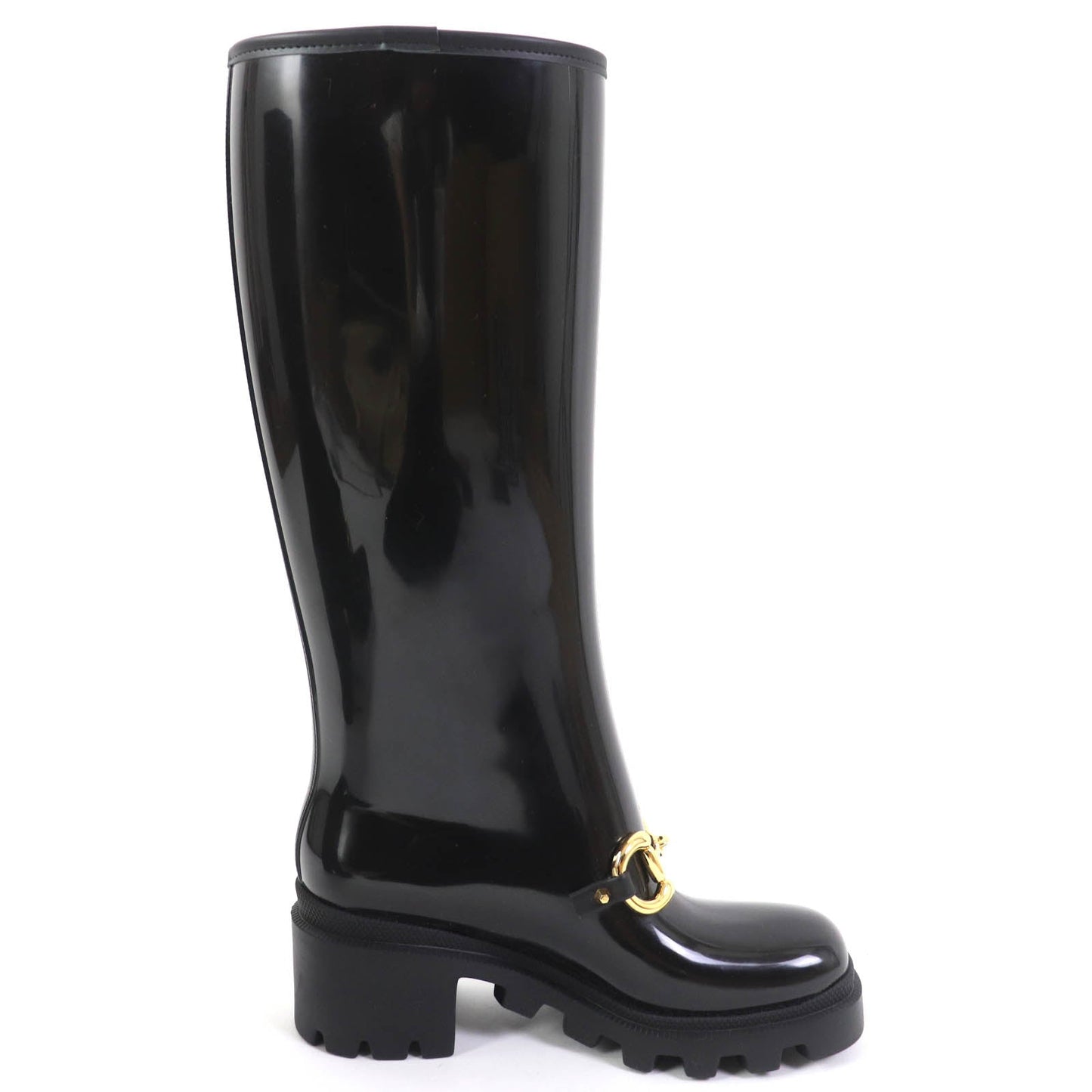 GUCCI Knee-high boots 659707 rubber black Women 35 Secondhand